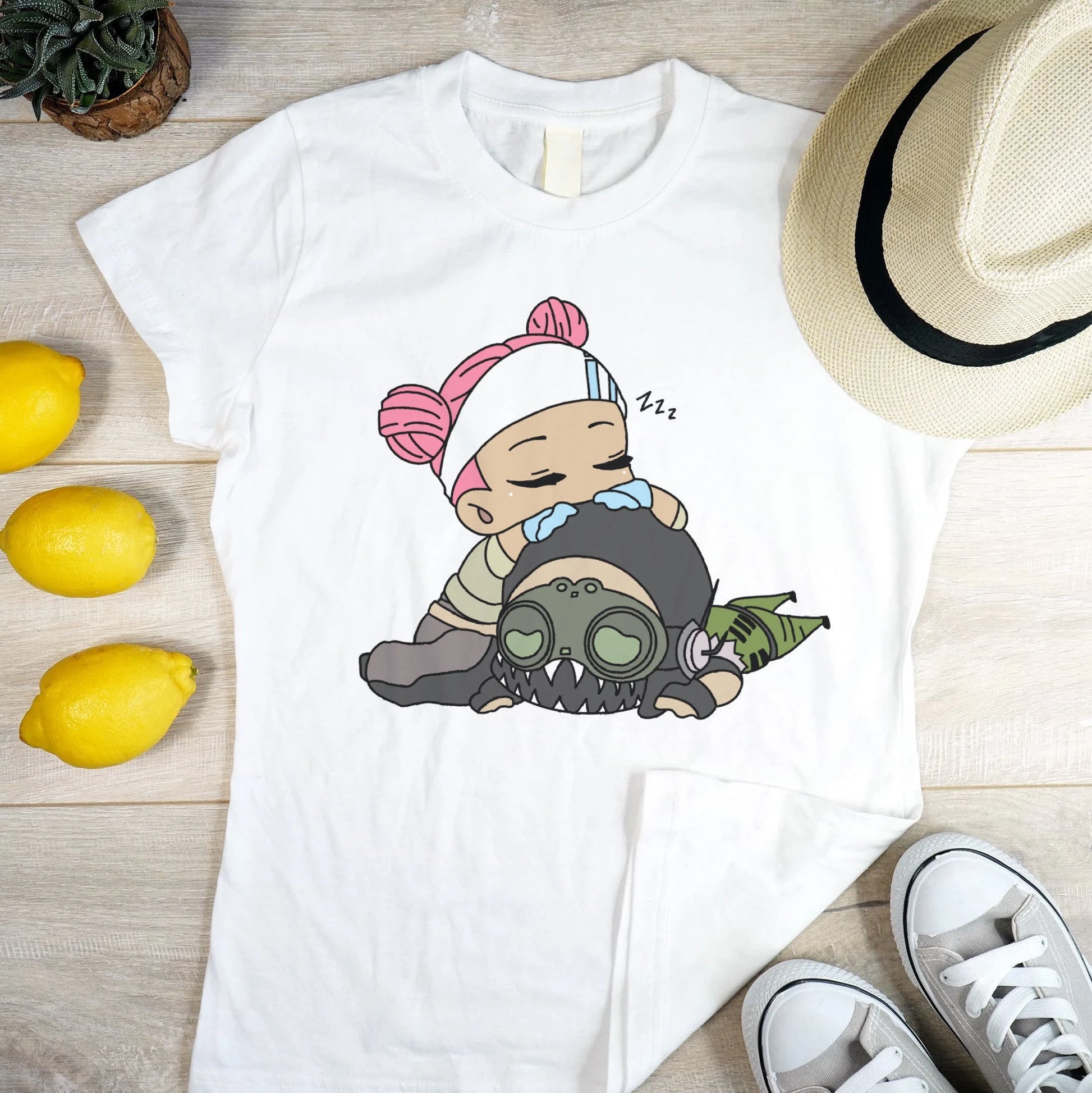 Lifeline & Octane Apex Legends - Octane and Lifeline Chibi Cute Sleepy Art Unisex T-Shirt