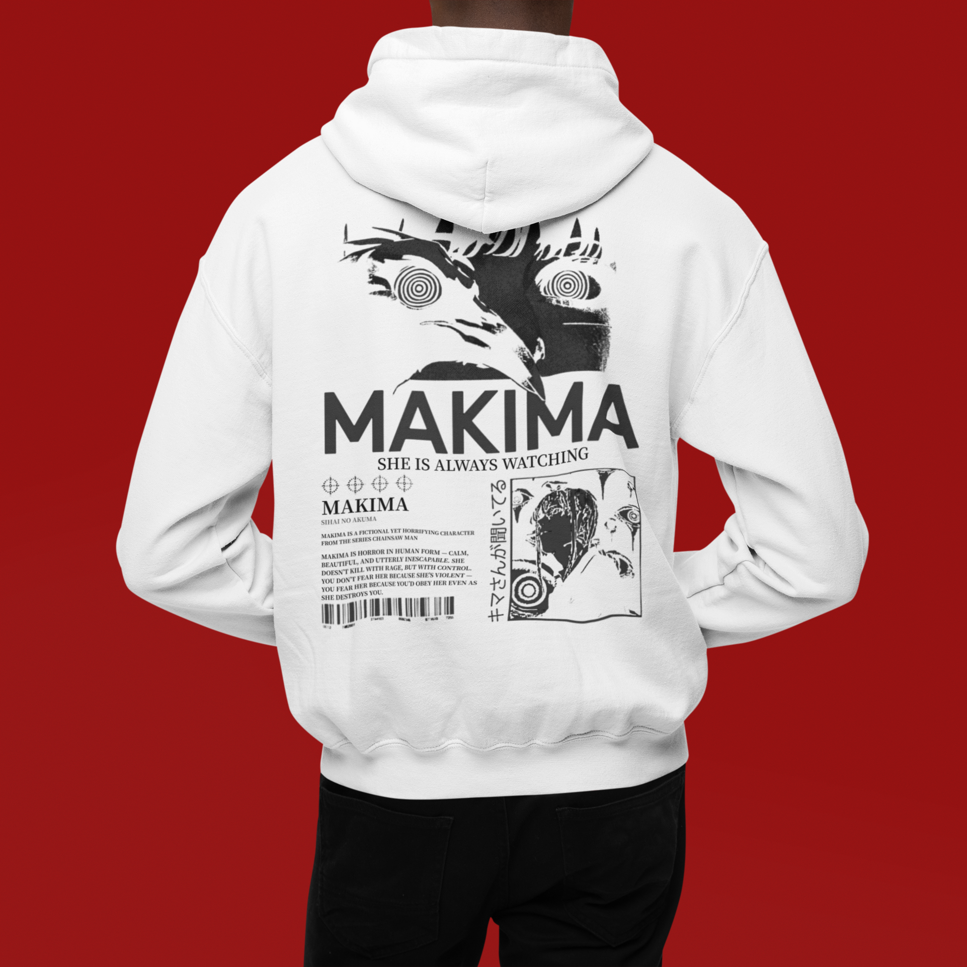 Chainsaw Man: Makima Control – Back Print Anime T-Shirt / Hoodie / Sweater | Cool Anime Streetwear