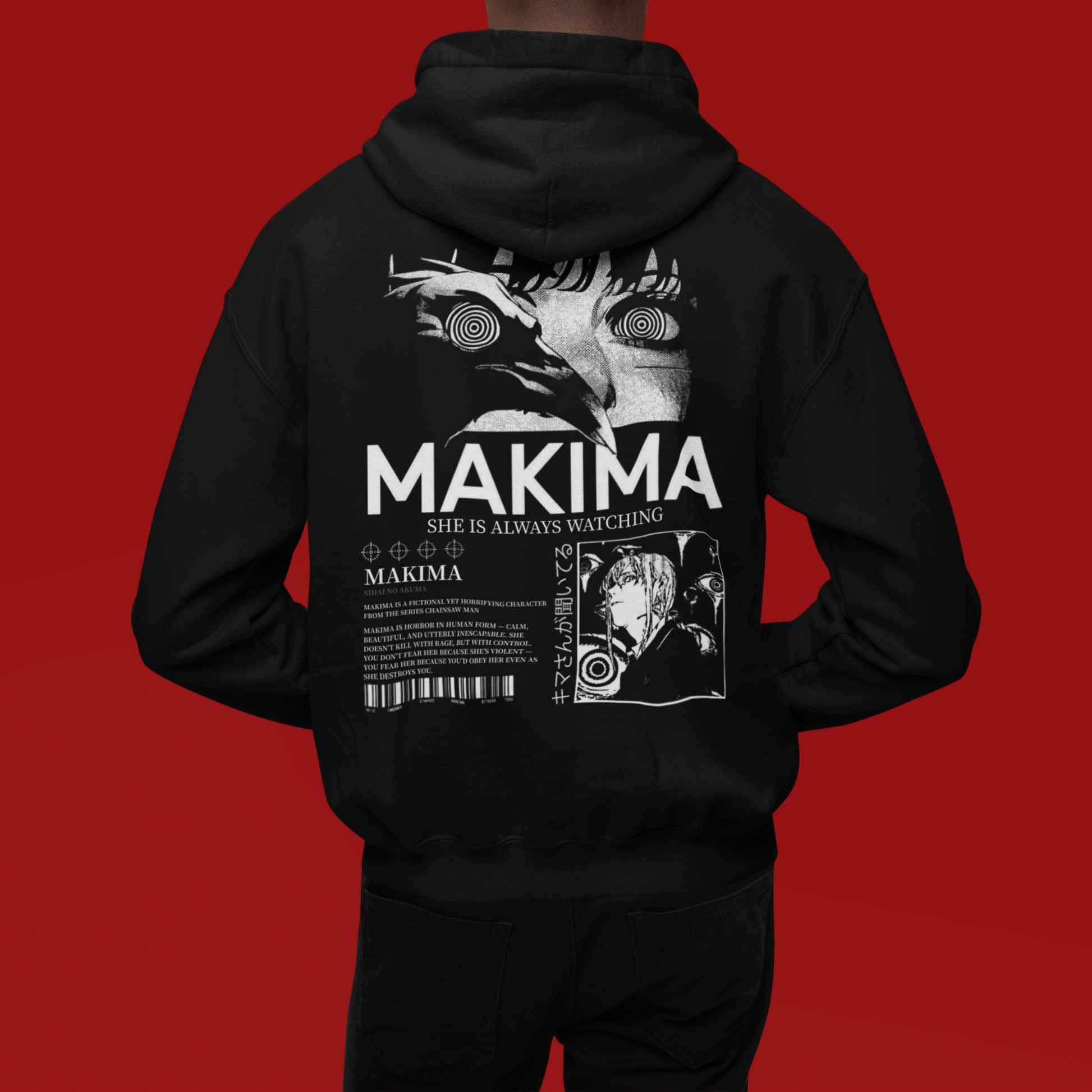 Chainsaw Man: Makima Control – Back Print Anime T-Shirt / Hoodie / Sweater | Cool Anime Streetwear
