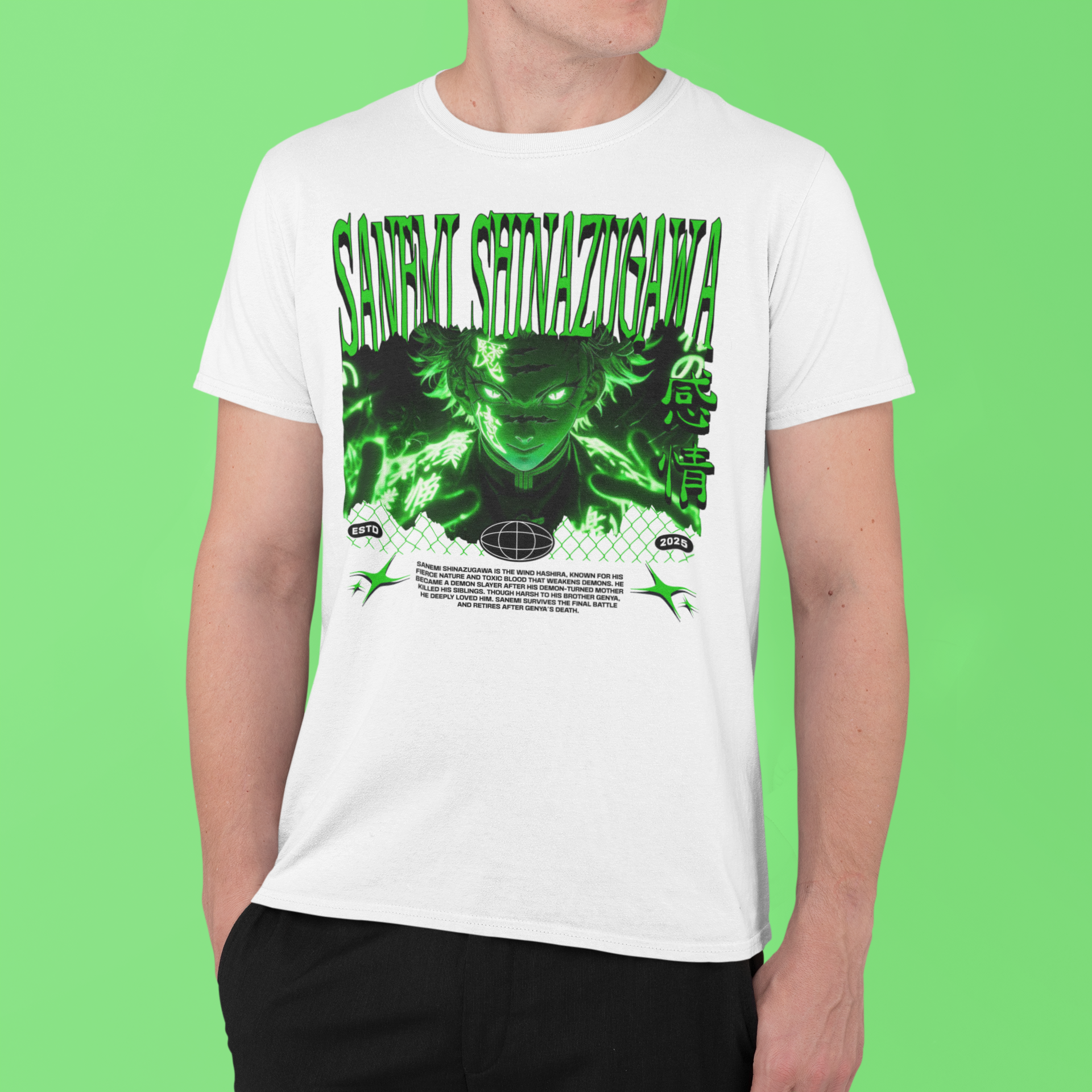 Demon Slayer: Sanemi Shinazugawa –  Anime T-Shirt / Hoodie / Anime Graphic Tee | Sanemi Streetwear