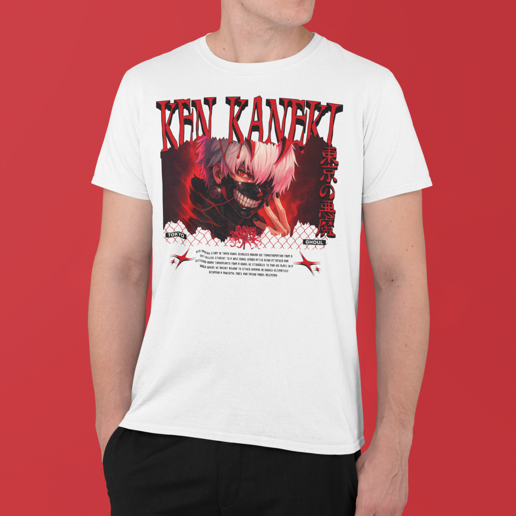 Tokyo Ghoul: Ken Kenaki –  Anime T-Shirt / Hoodie / Ken Kaneki Graphic Tee | Spider Lily themed Tokyo Ghoul Kaneki Streetwear