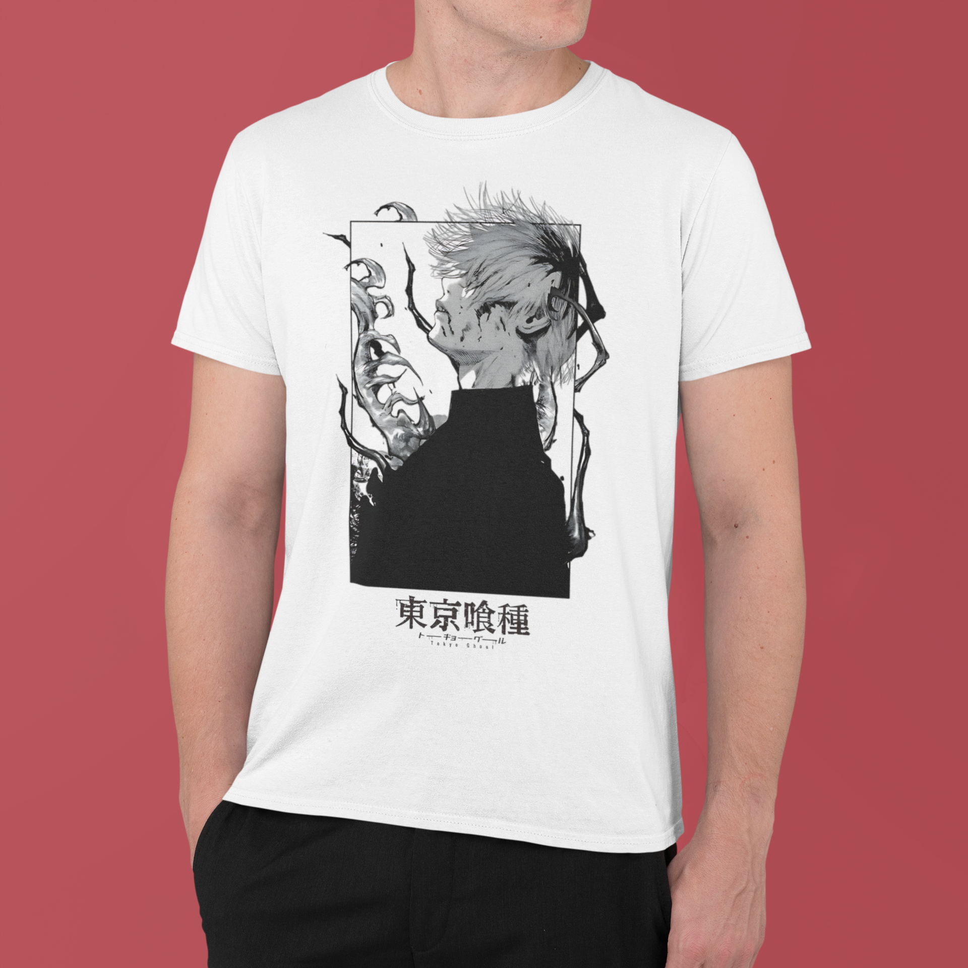 Tokyo Ghoul: Ken Kaneki – Front and Back Anime y2k T-Shirt / Hoodie / Sweater | Cool Anime Cyber Streetwear