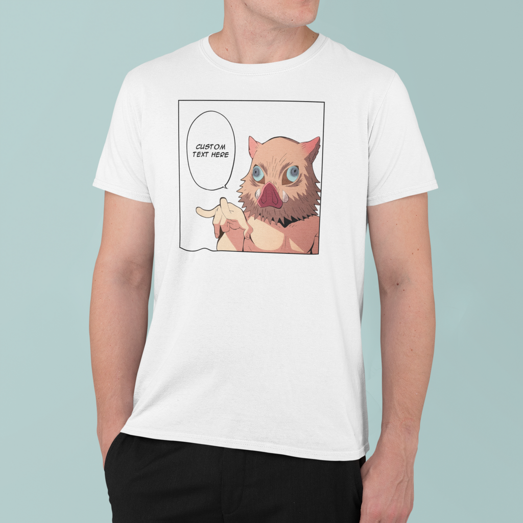 Demon Slayer Inosuke Hashibira: CUSTOM text –  Funny Anime T-Shirt / Hoodie / Sweater | Cool Cute Anime Streetwear