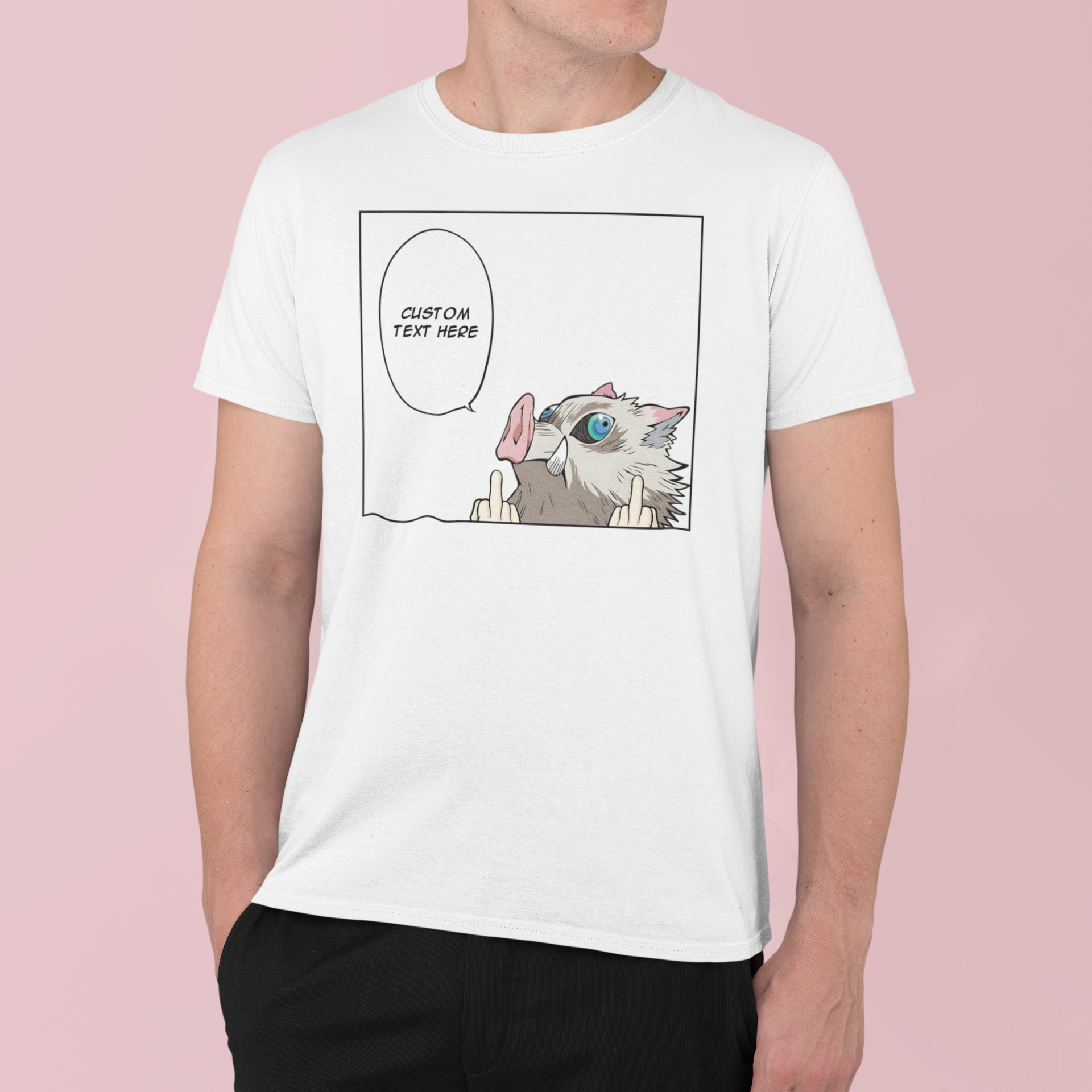 Demon Slayer Inosuke Hashibira: CUSTOM text –  Funny Anime T-Shirt / Hoodie / Sweater | Cool Cute Anime Streetwear