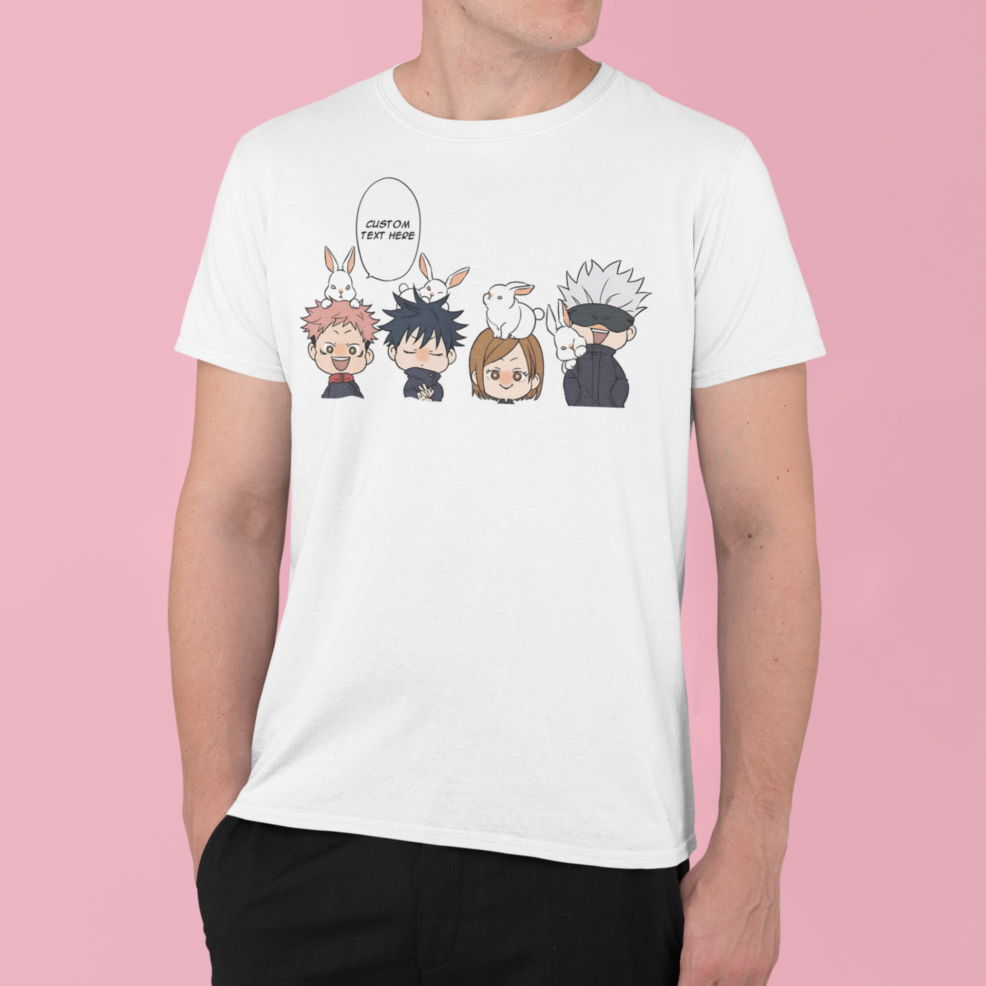 Jujutsu Kaisen Chibi: CUSTOM text –  T-Shirt / Hoodie / Sweater | Cute Anime Streetwear