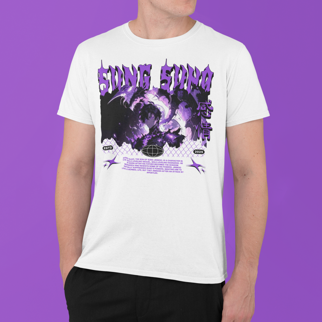 Solo Leveling Ragnarok: Sung Suho Purple Flame –  Anime T-Shirt / Hoodie / Sweater | Cool Anime Streetwear