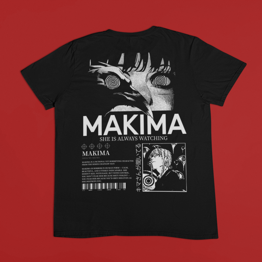 Chainsaw Man: Makima Control – Back Print Anime T-Shirt / Hoodie / Sweater | Cool Anime Streetwear