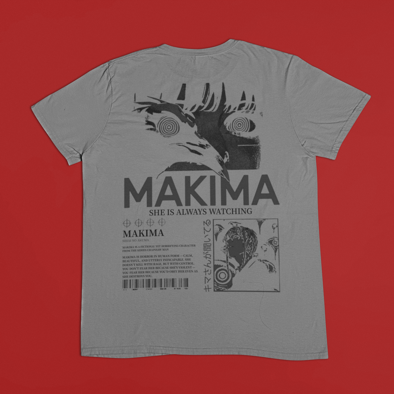 Chainsaw Man: Makima Control – Back Print Anime T-Shirt / Hoodie / Sweater | Cool Anime Streetwear