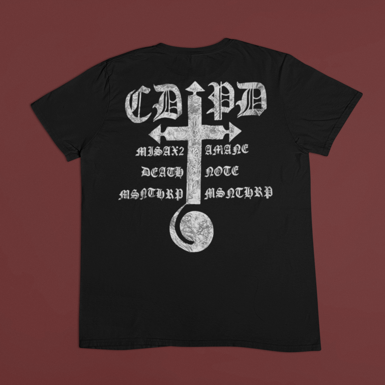 Death Note: Misa Amane (manga shirt design) – Front and Back Anime y2k T-Shirt / Hoodie / Sweater | Cool Anime Cyber Streetwear