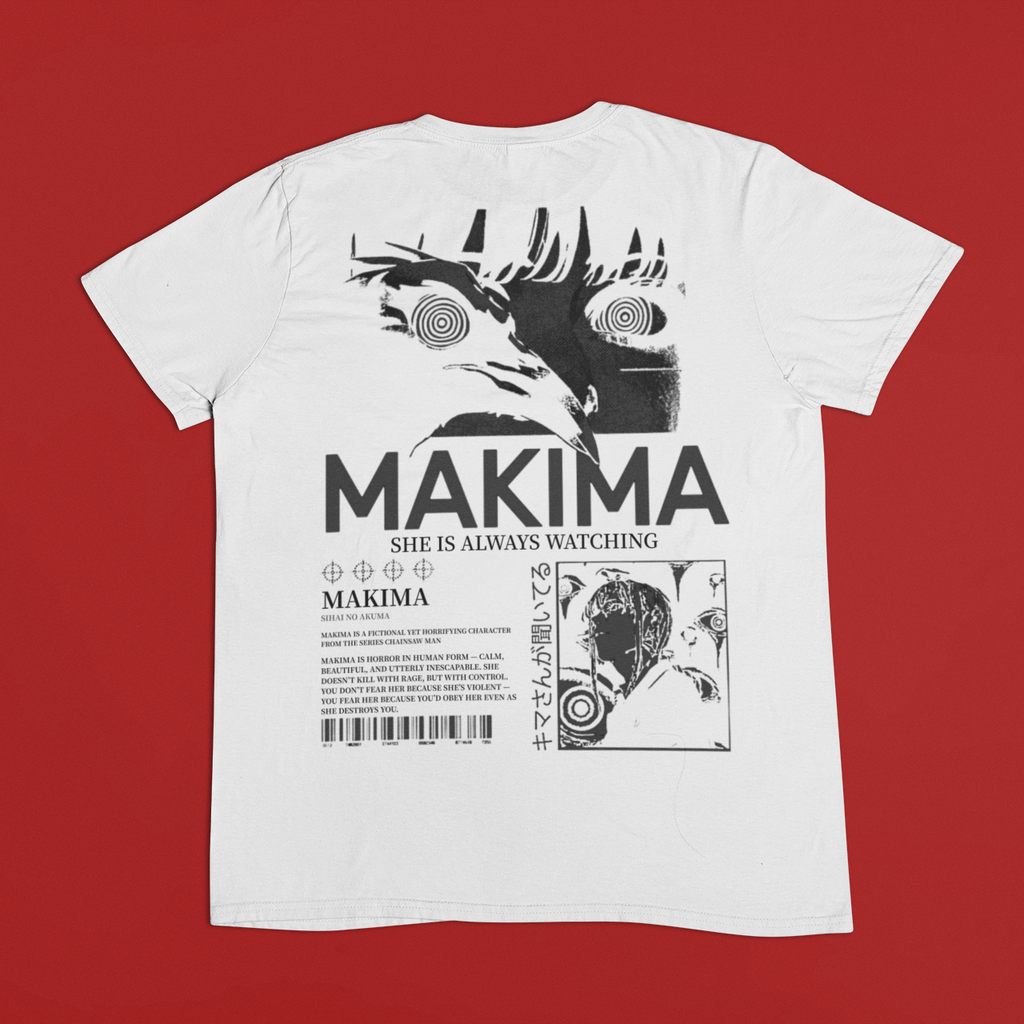 Chainsaw Man: Makima Control – Back Print Anime T-Shirt / Hoodie / Sweater | Cool Anime Streetwear