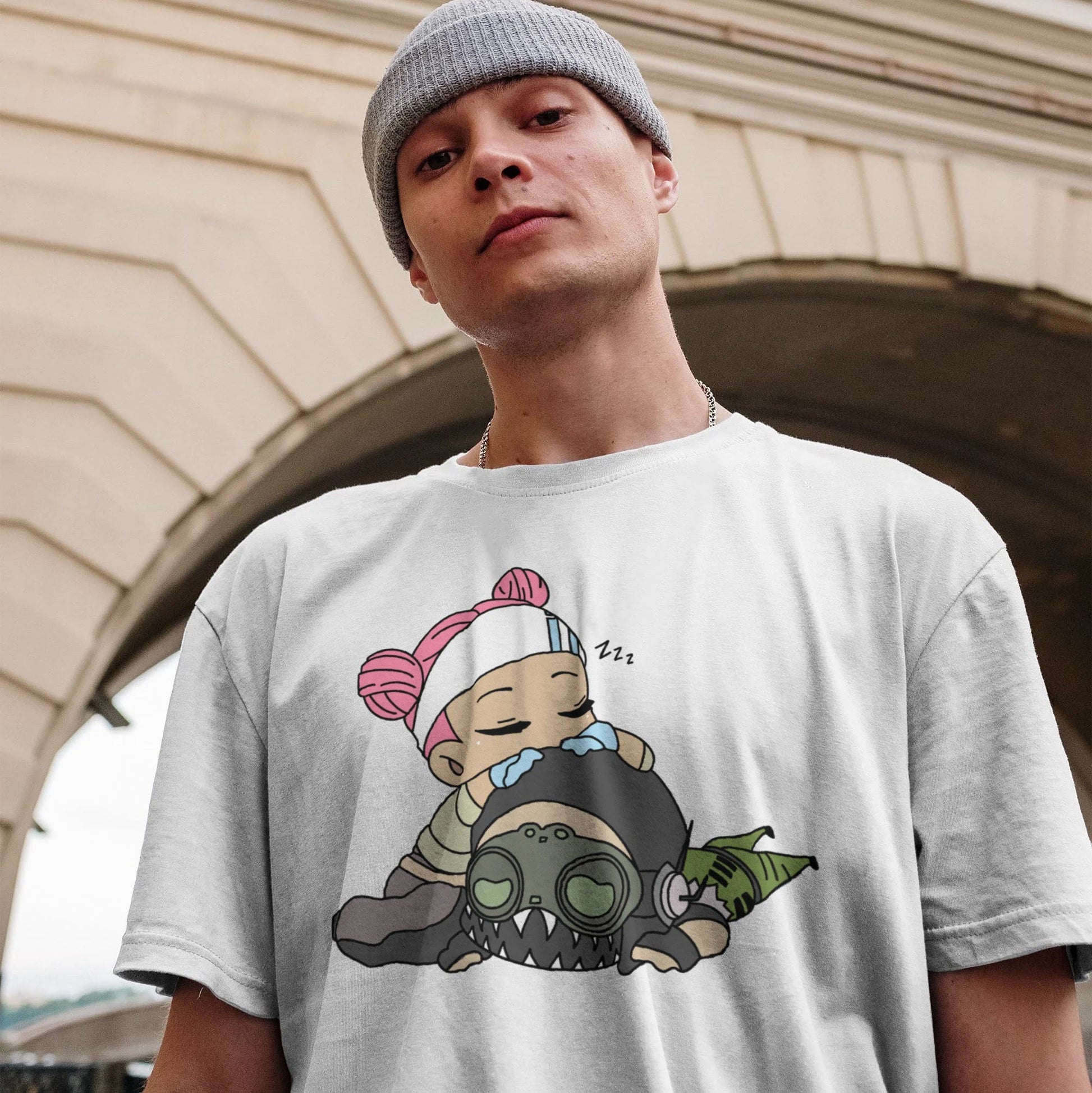 Lifeline & Octane Apex Legends - Octane and Lifeline Chibi Cute Sleepy Art Unisex T-Shirt