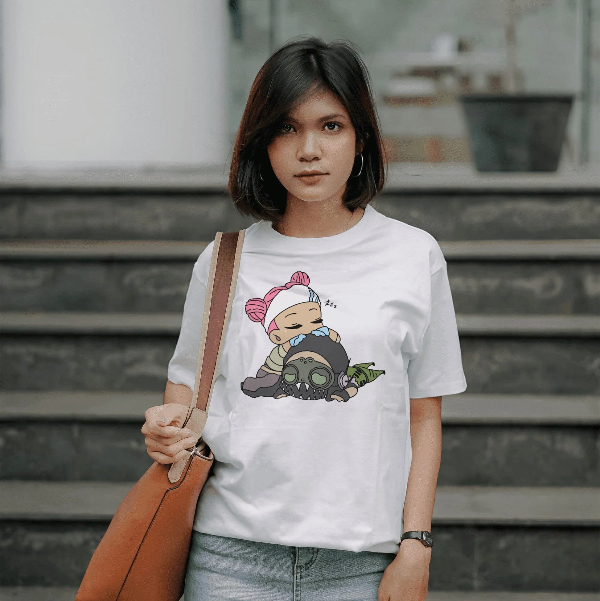 Lifeline & Octane Apex Legends - Octane and Lifeline Chibi Cute Sleepy Art Unisex T-Shirt