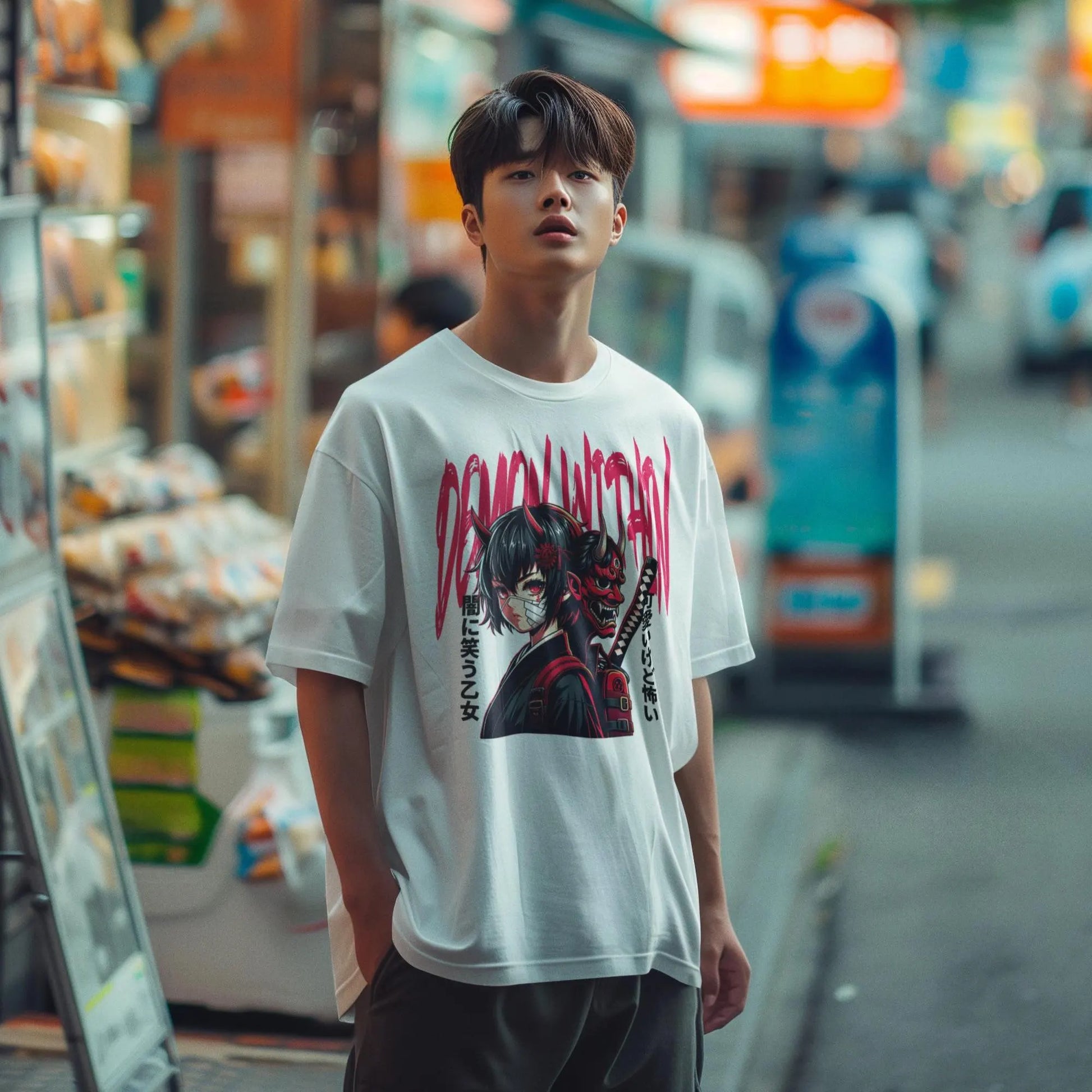 Demon Within – Japanese Anime Oni Girl T-Shirt / Hoodie / Sweater | Dark Mythic Streetwear Demoncore Aesthetic