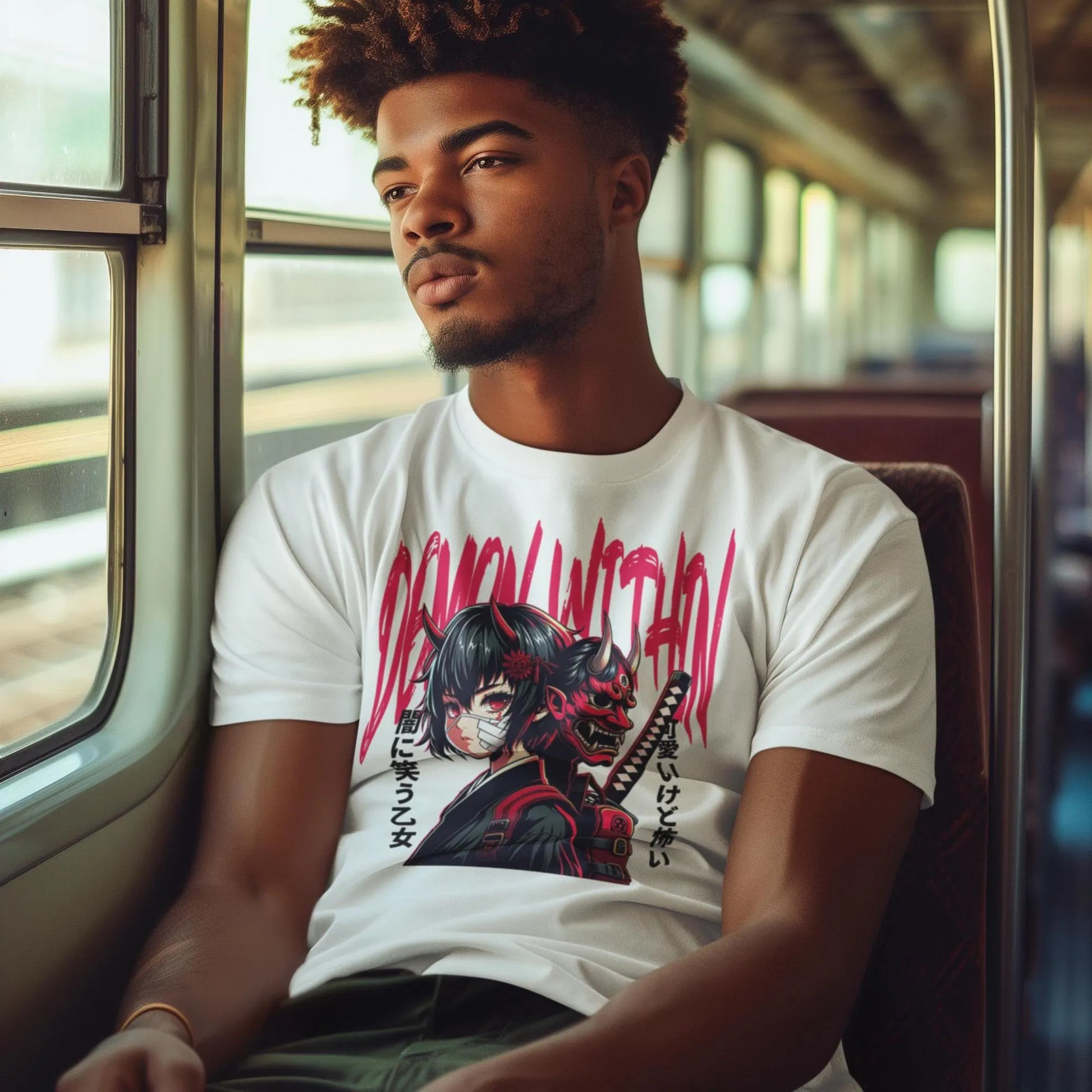 Demon Within – Japanese Anime Oni Girl T-Shirt / Hoodie / Sweater | Dark Mythic Streetwear Demoncore Aesthetic