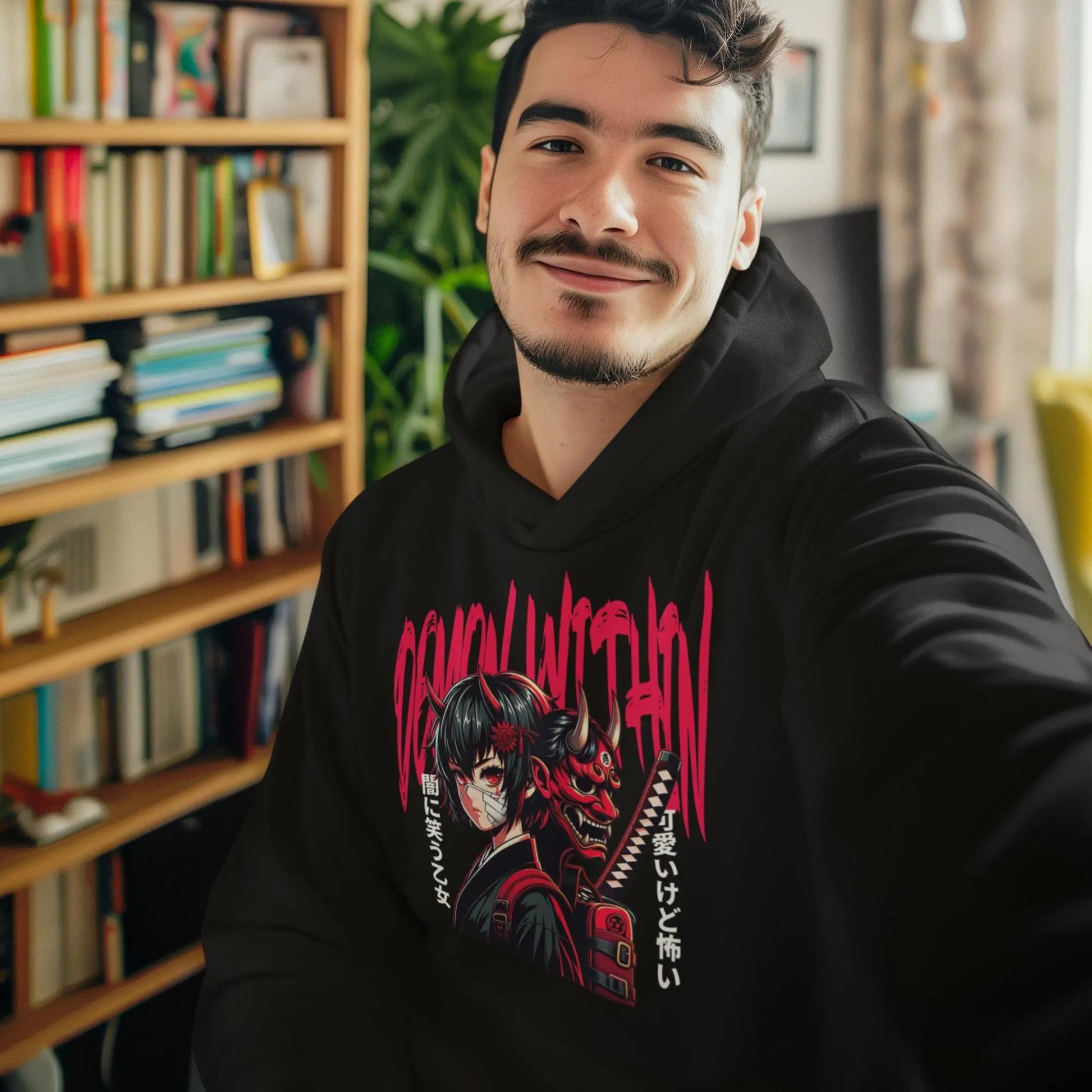 Demon Within – Japanese Anime Oni Girl T-Shirt / Hoodie / Sweater | Dark Mythic Streetwear Demoncore Aesthetic