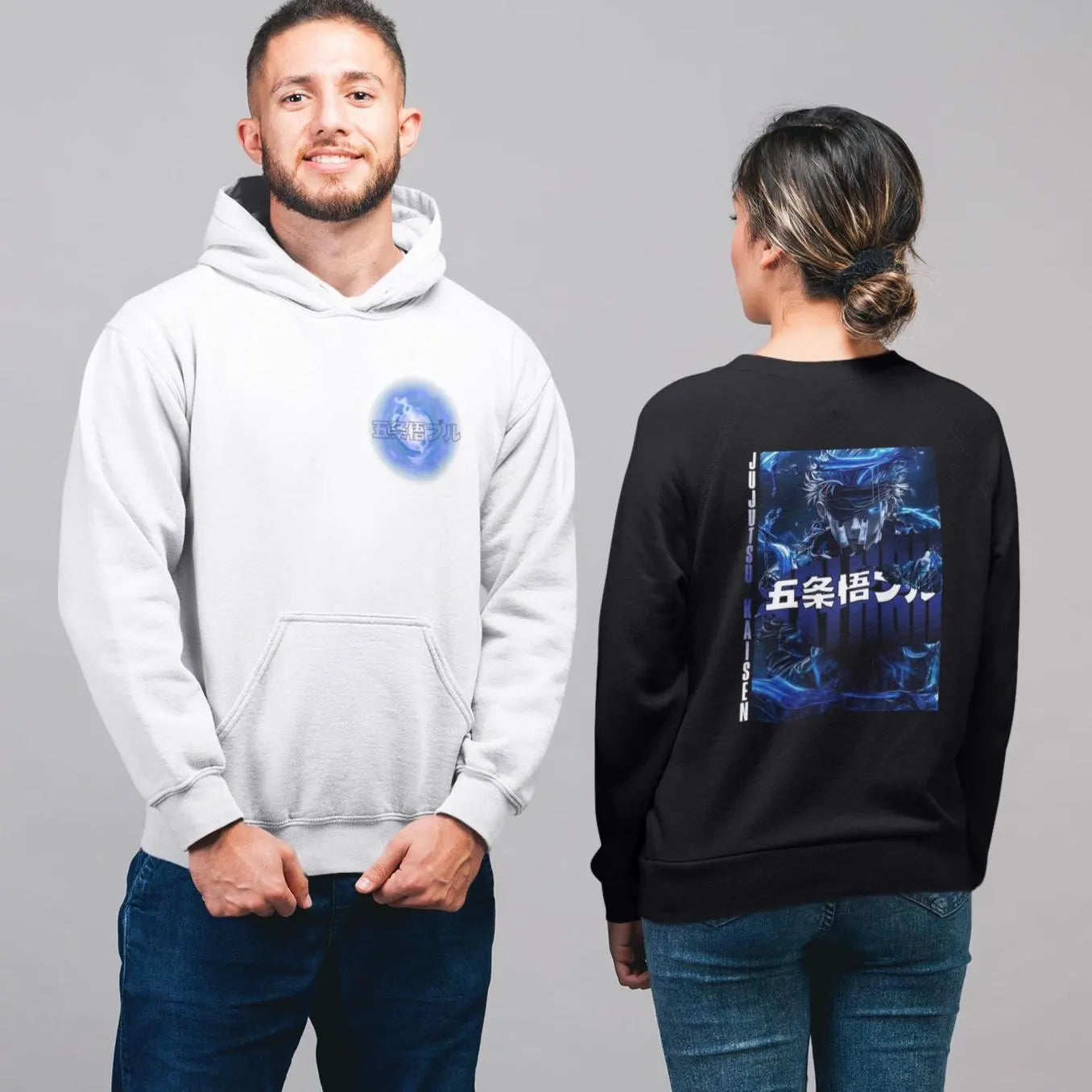 Jujutsu Kaisen: Satoru Gojo –  Anime Neon T-Shirt / Hoodie / Sweater Front & Back Graphic Tee | Anime Streetwear