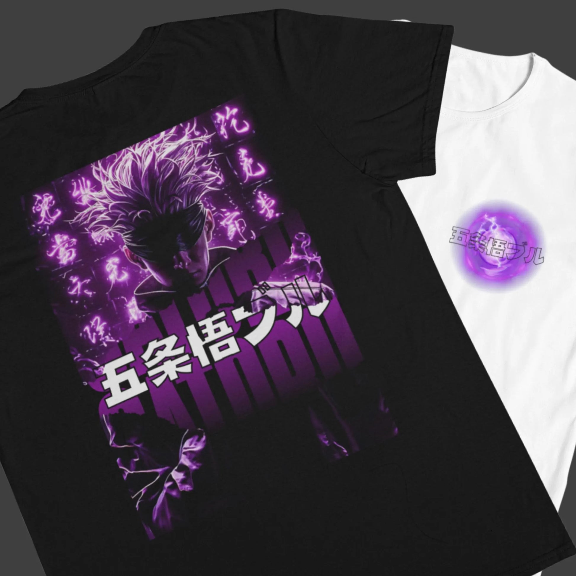 Jujutsu Kaisen: Satoru Gojo –  Anime Neon T-Shirt / Hoodie / Sweater Front & Back Graphic Tee | Anime Streetwear