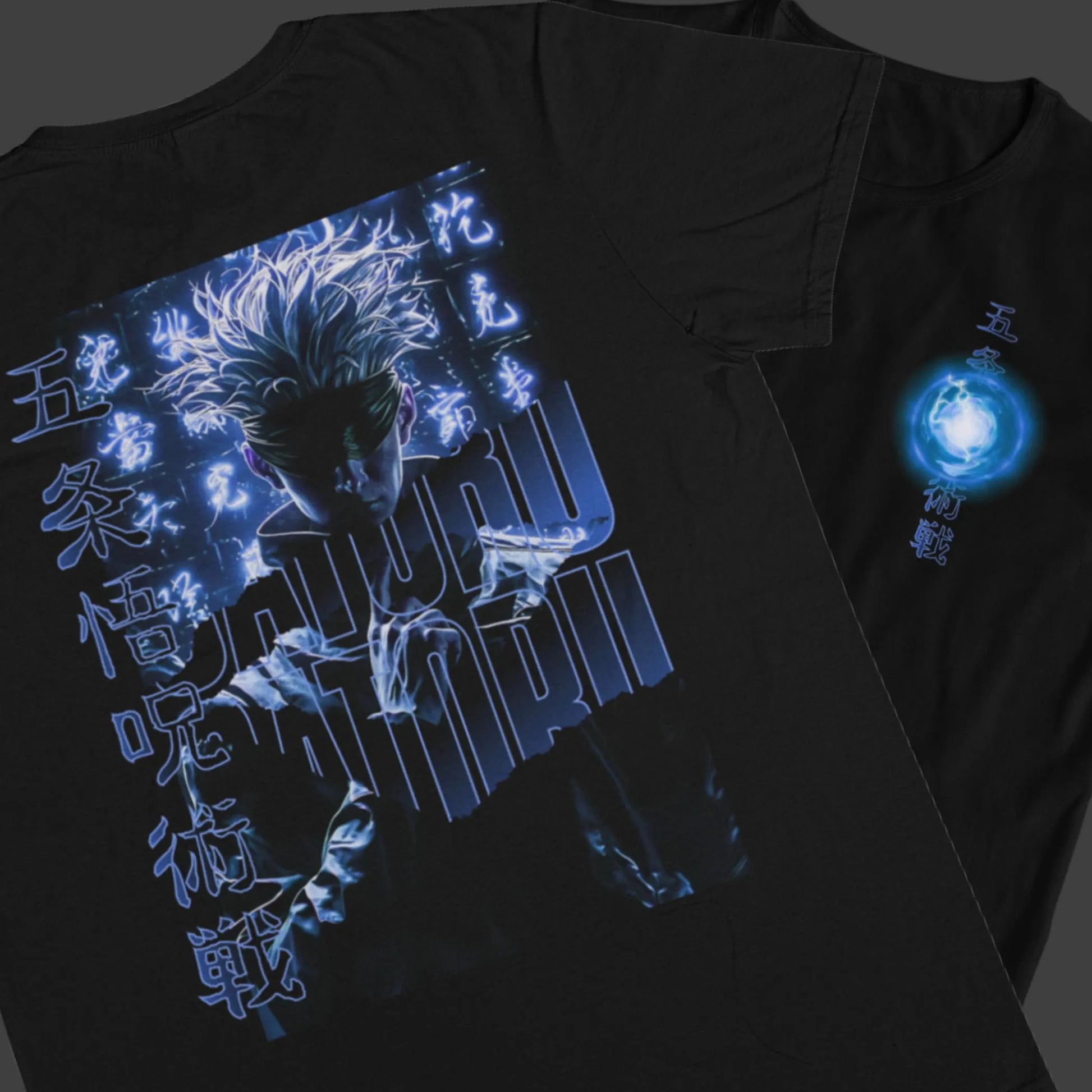 Jujutsu Kaisen: Satoru Gojo –  Anime Neon T-Shirt / Hoodie / Sweater Front & Back Graphic Tee | Anime Streetwear