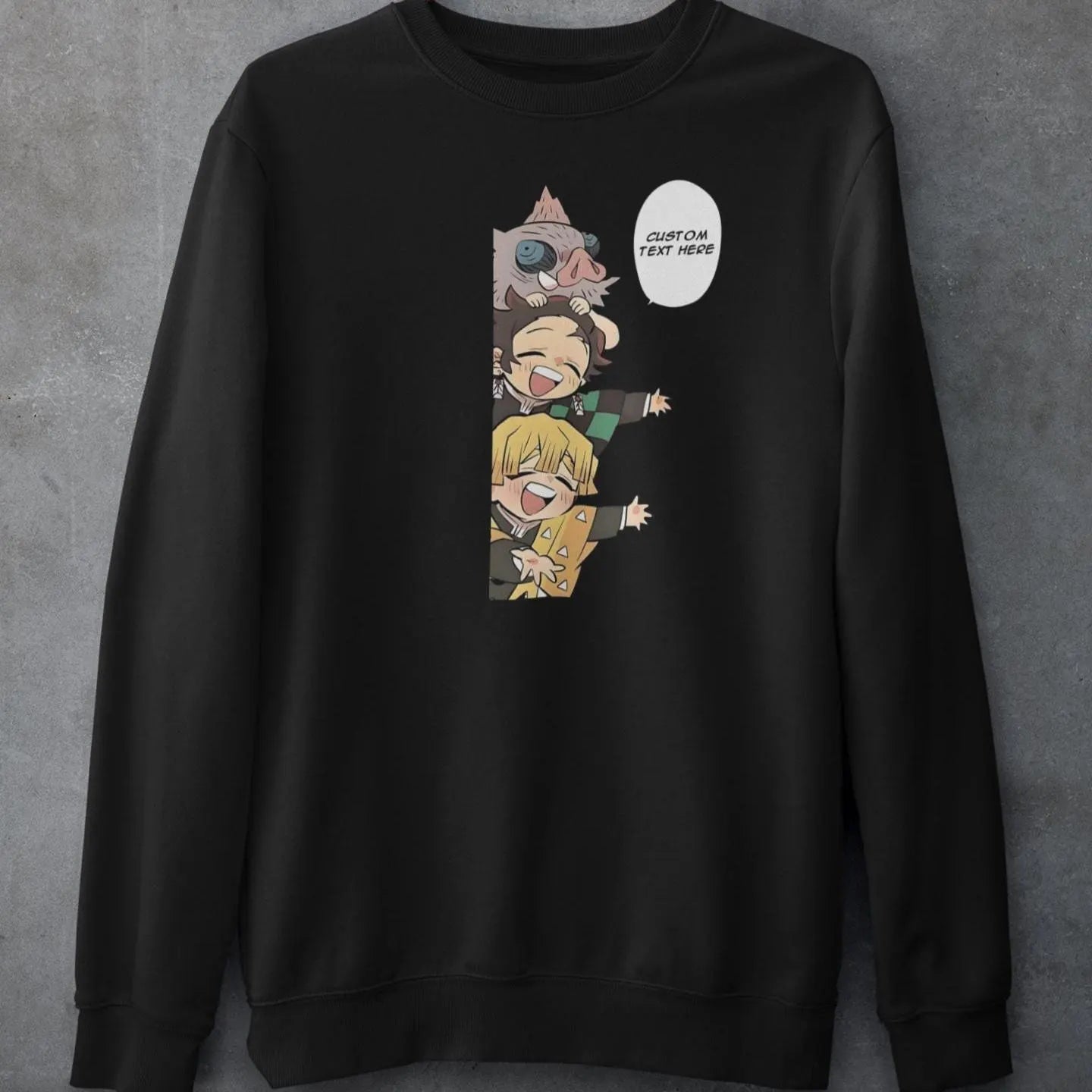 Demon Slayer Chibi: CUSTOM text –  Anime T-Shirt / Hoodie / Sweater | Cool Anime Streetwear