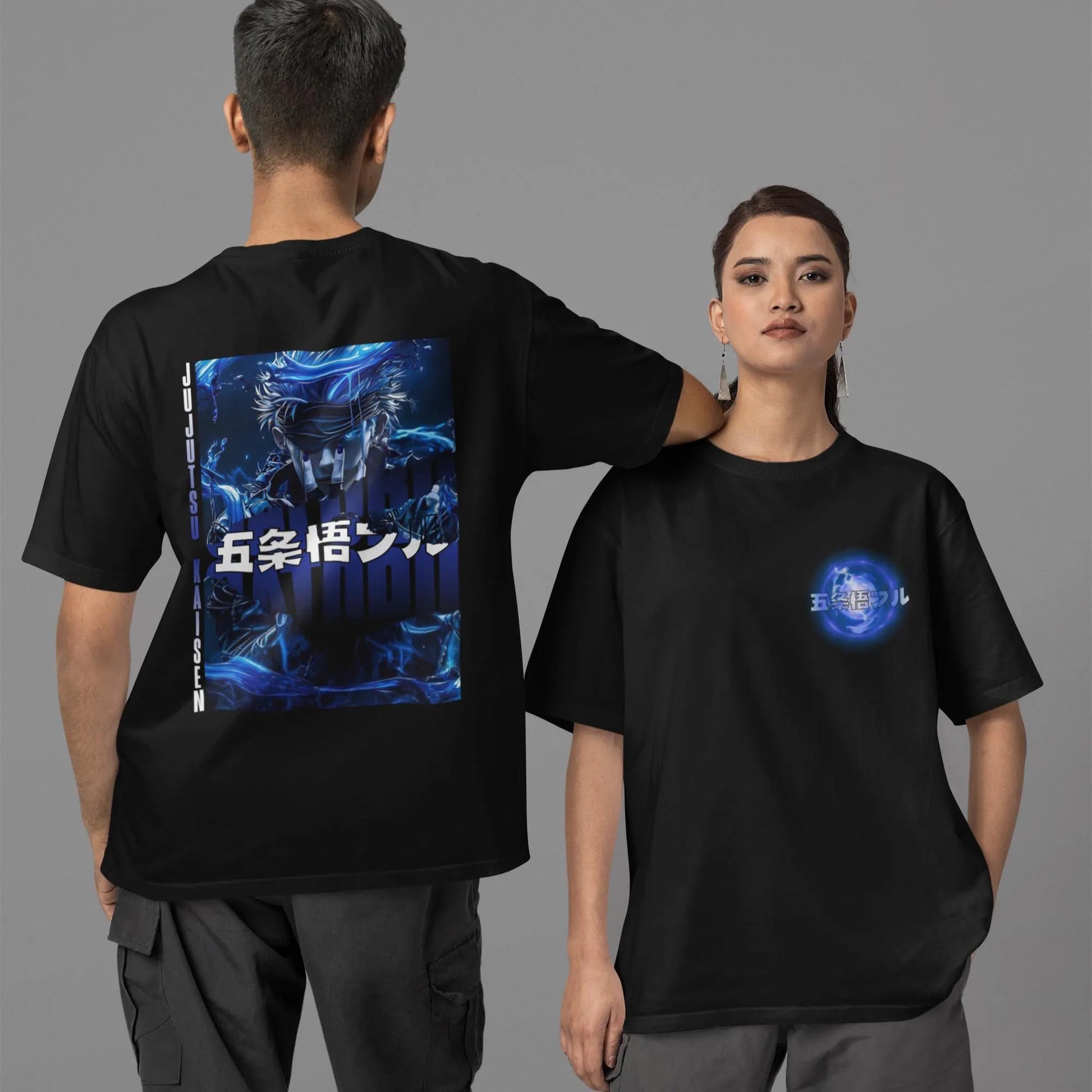 Jujutsu Kaisen: Satoru Gojo –  Anime Neon T-Shirt / Hoodie / Sweater Front & Back Graphic Tee | Anime Streetwear