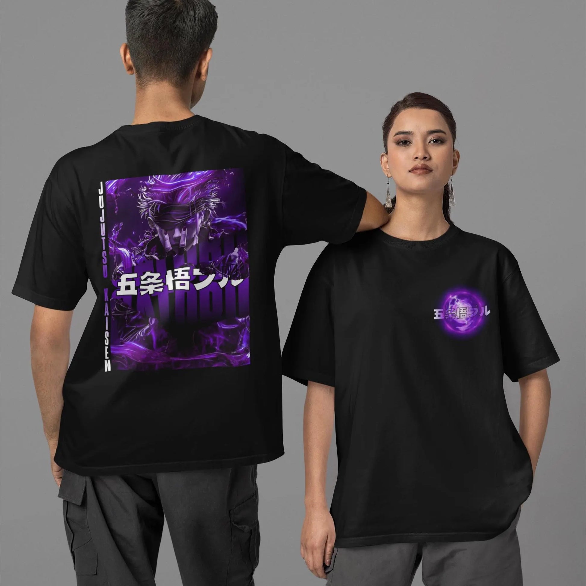 Jujutsu Kaisen: Satoru Gojo –  Anime Neon T-Shirt / Hoodie / Sweater Front & Back Graphic Tee | Anime Streetwear