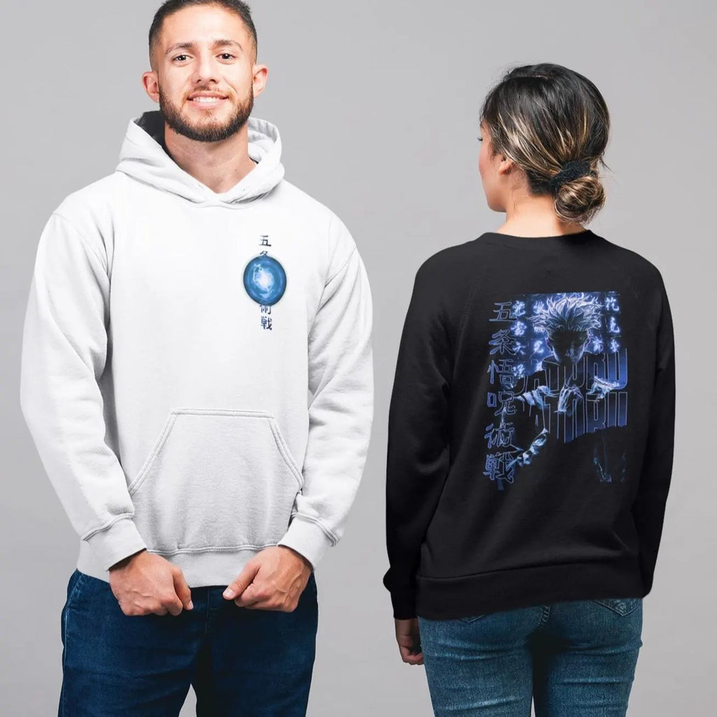 Jujutsu Kaisen: Satoru Gojo –  Anime Neon T-Shirt / Hoodie / Sweater Front & Back Graphic Tee | Anime Streetwear