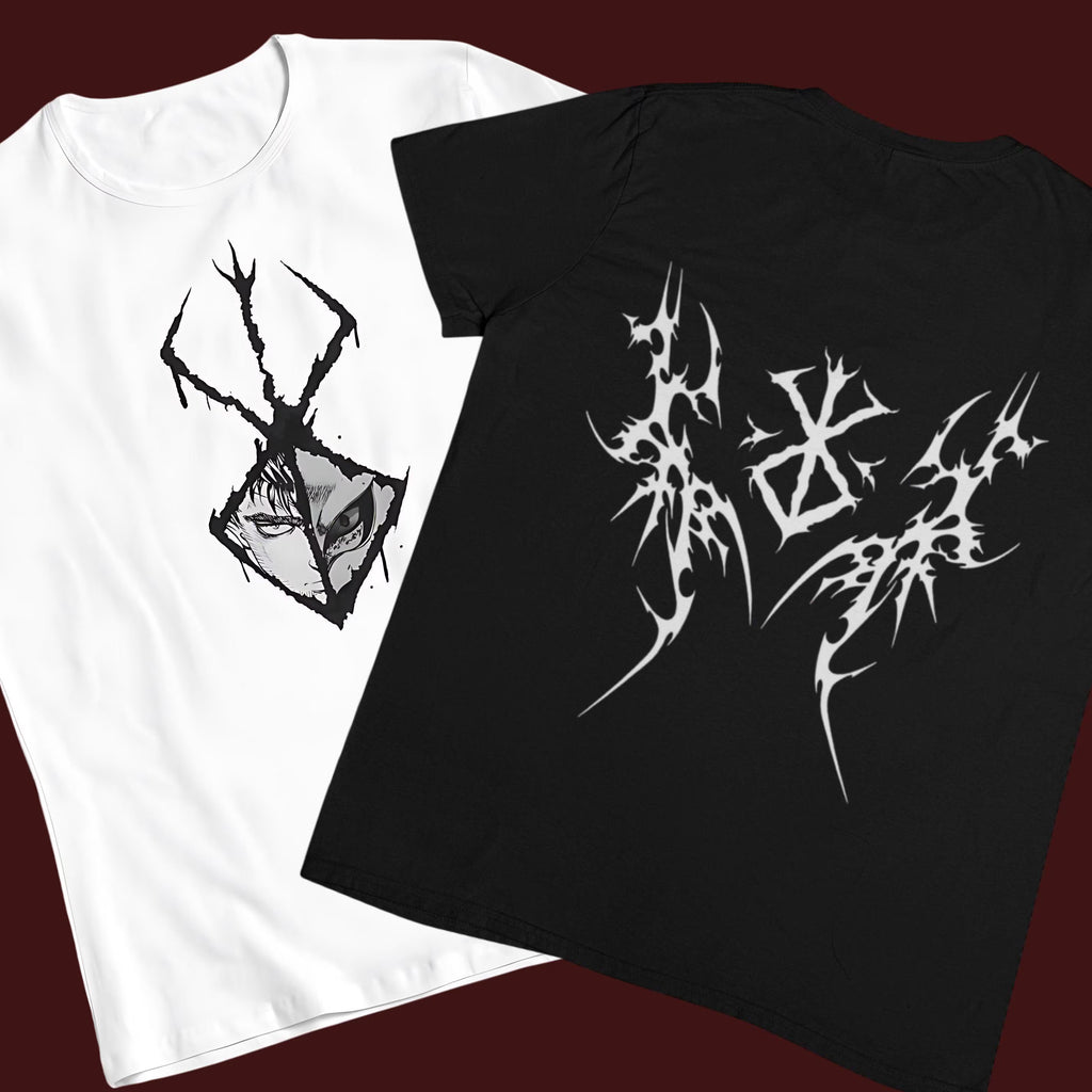 Cybersigilism Berserk: Guts and Griffith – Anime y2k T-Shirt / Hoodie / Sweater | Cool Anime Cyber Streetwear