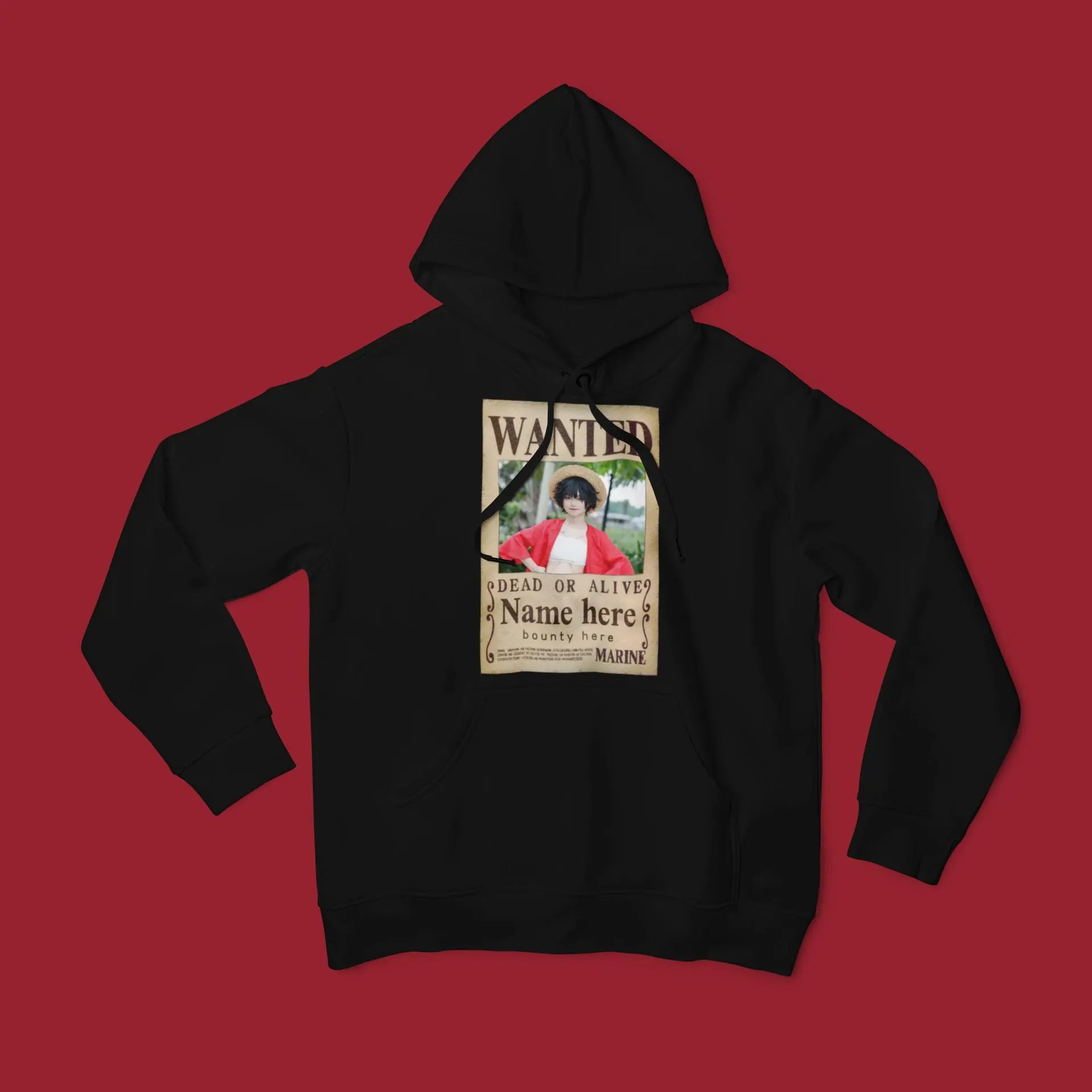 One Piece: CUSTOM Wanted Poster –  Personalised Anime T-Shirt / Hoodie / Sweater | Cool Anime Streetwear