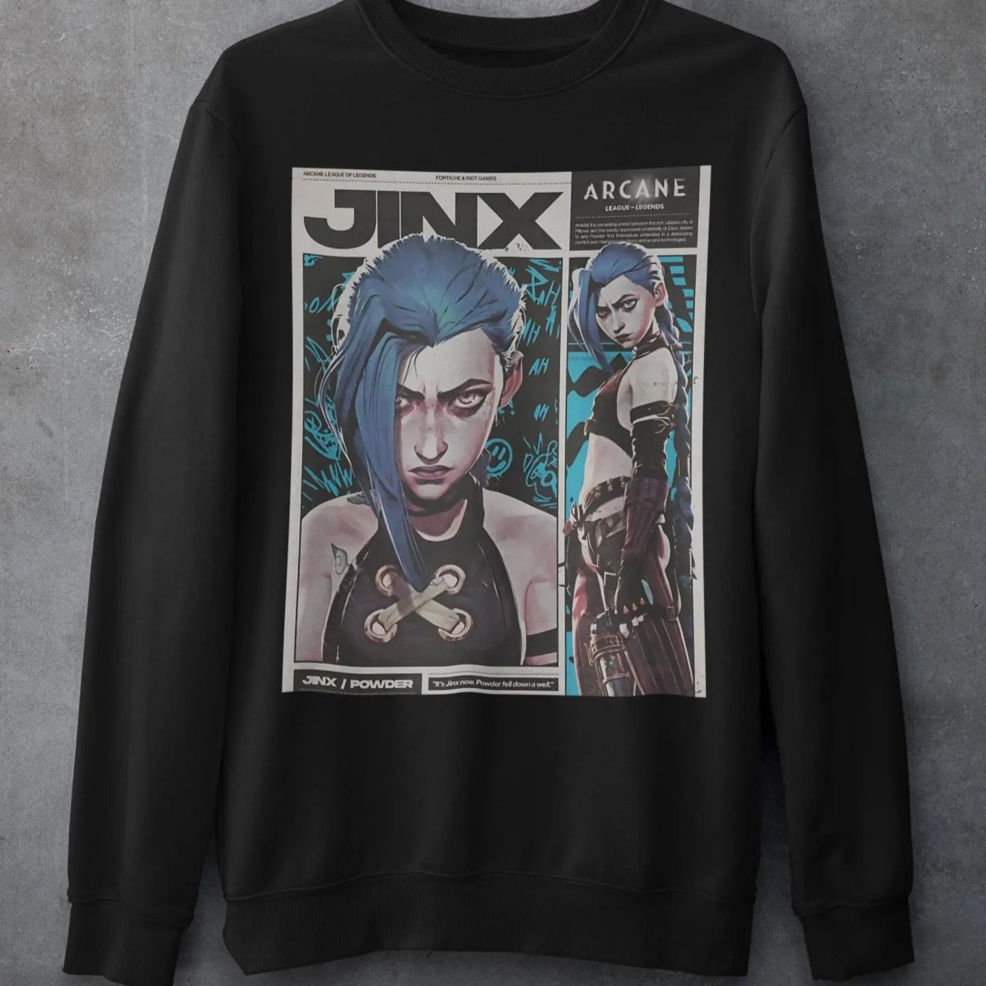 Arcane: Jinx – League of Legends T-Shirt / Hoodie / Sweater | Cool Anime & Gaming Streetwear