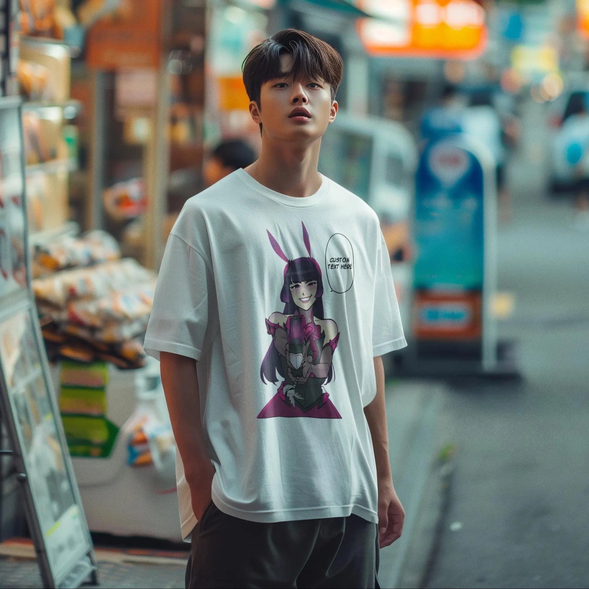 Dokiwatch D.VA Overwatch: CUSTOM text / 'I'm here for you' 'Lock the fuck in' Funny T-Shirt / Hoodie / Sweater | Gaming Streetwear