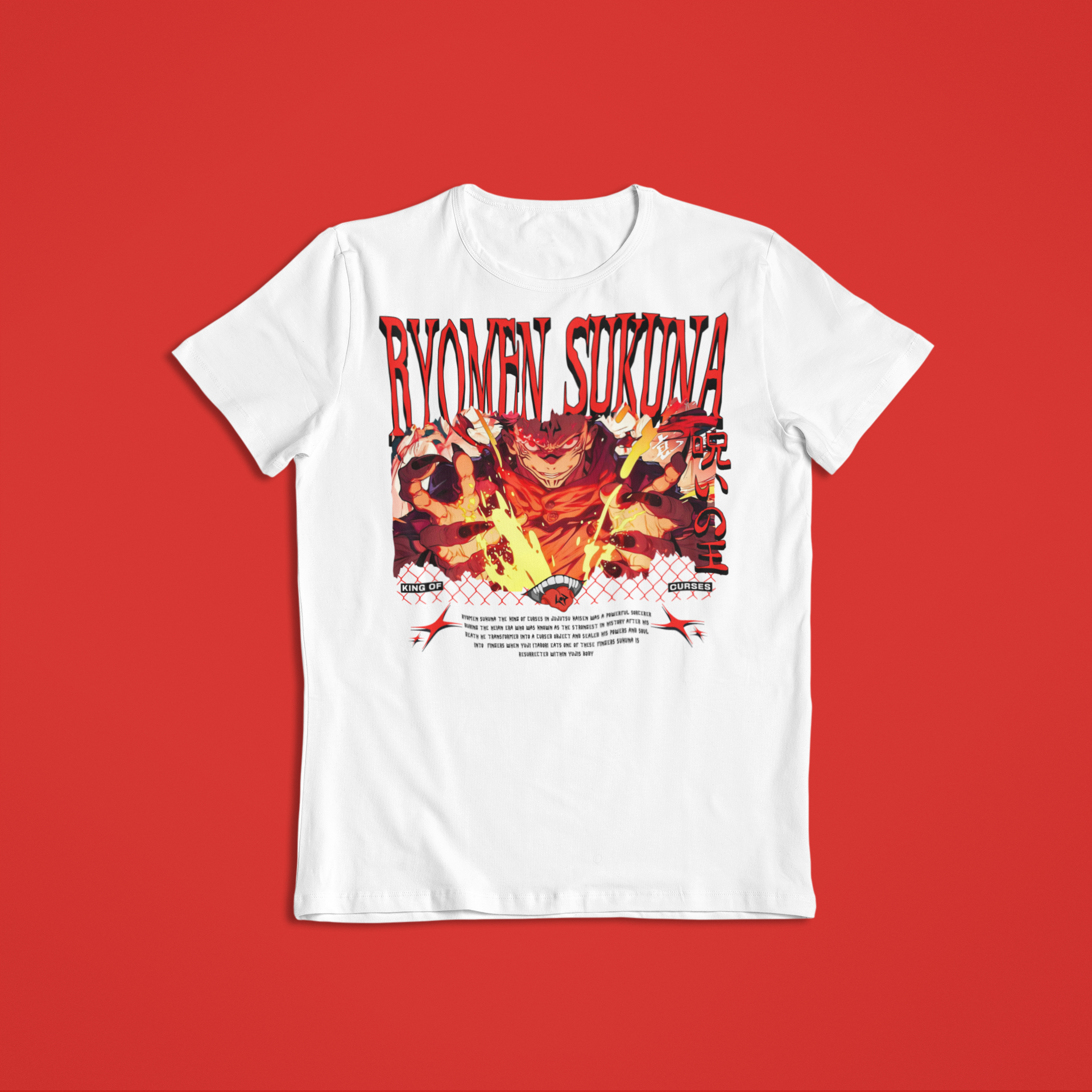 Jujutsu Kaisen: Sukuna –  Anime T-Shirt / Hoodie / Sweater Front & Back Graphic Tee | King of Curses Streetwear