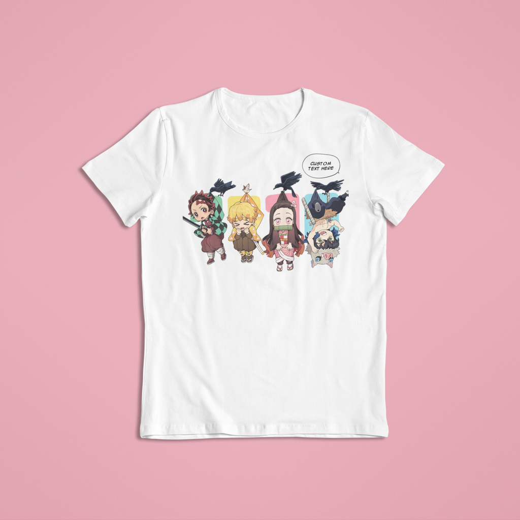 Demon Slayer Chibi: CUSTOM text –  Anime T-Shirt / Hoodie / Sweater | Cool Anime Streetwear