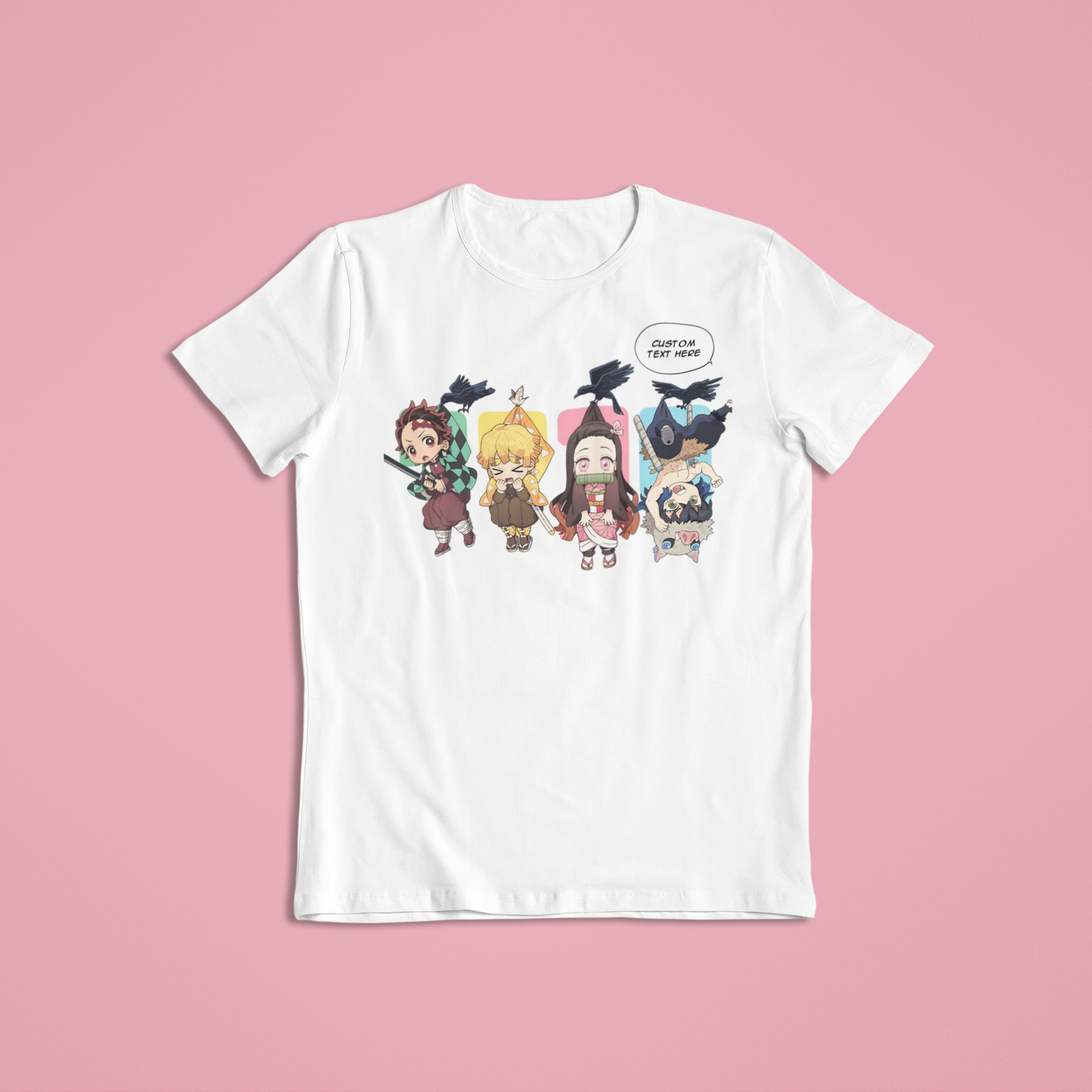 Demon Slayer Chibi: CUSTOM text –  Anime T-Shirt / Hoodie / Sweater | Cool Anime Streetwear