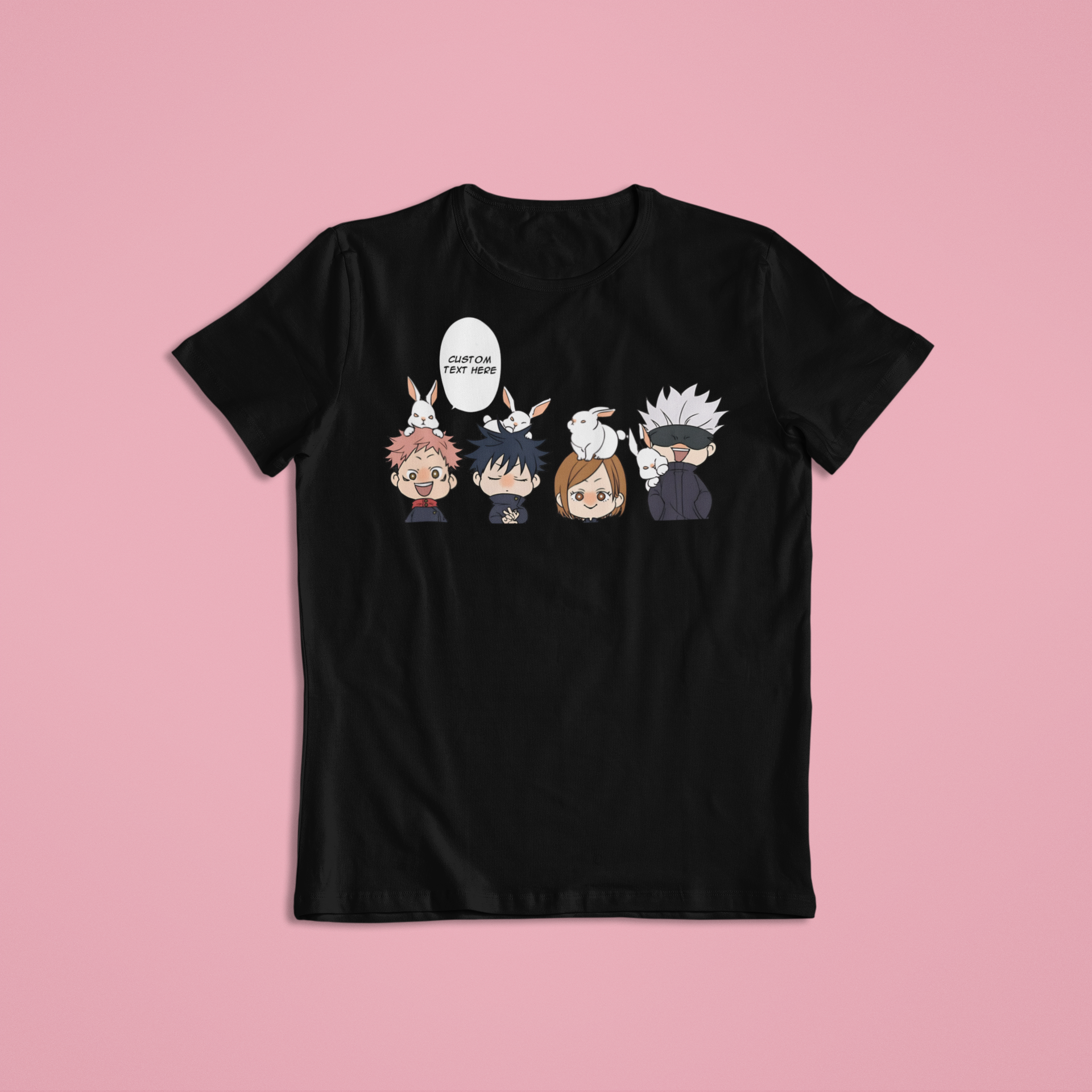 Jujutsu Kaisen Chibi: CUSTOM text –  T-Shirt / Hoodie / Sweater | Cute Anime Streetwear