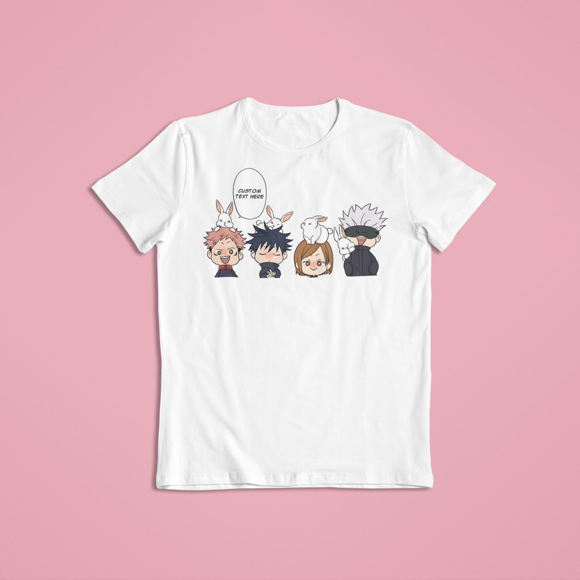 Jujutsu Kaisen Chibi: CUSTOM text –  T-Shirt / Hoodie / Sweater | Cute Anime Streetwear