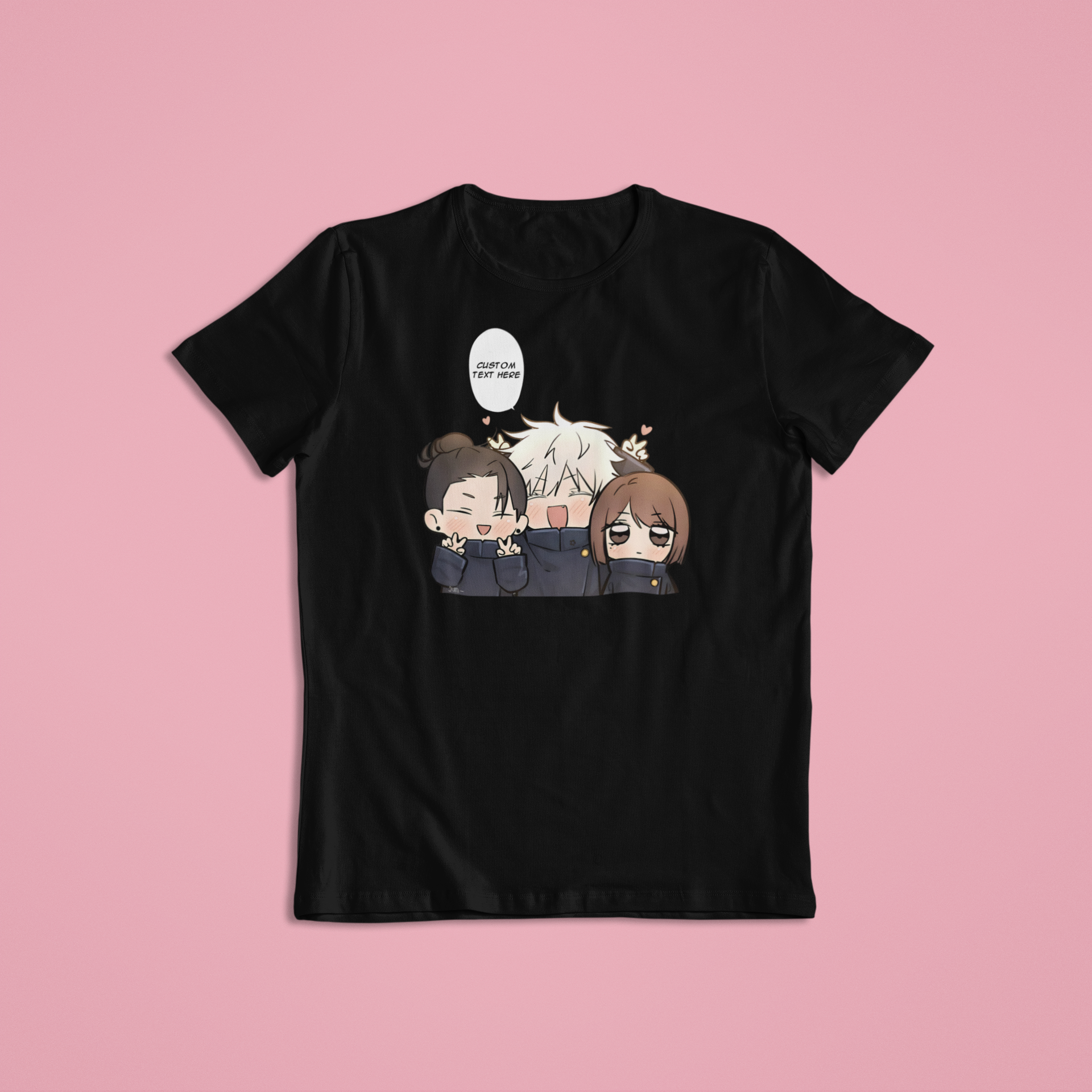 Jujutsu Kaisen Chibi: CUSTOM text –  T-Shirt / Hoodie / Sweater | Cute Anime Streetwear