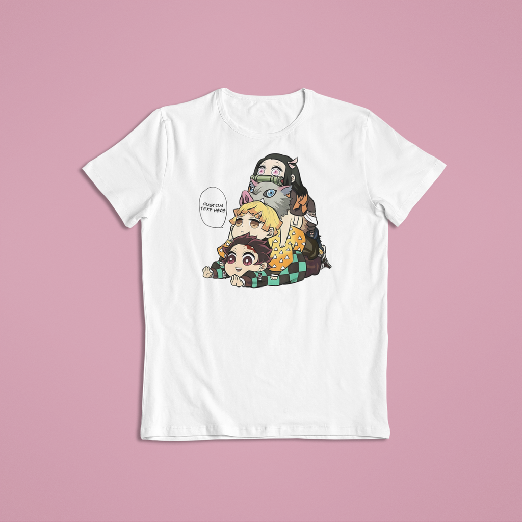 Demon Slayer Chibi: CUSTOM text –  Anime T-Shirt / Hoodie / Sweater | Cool Anime Streetwear