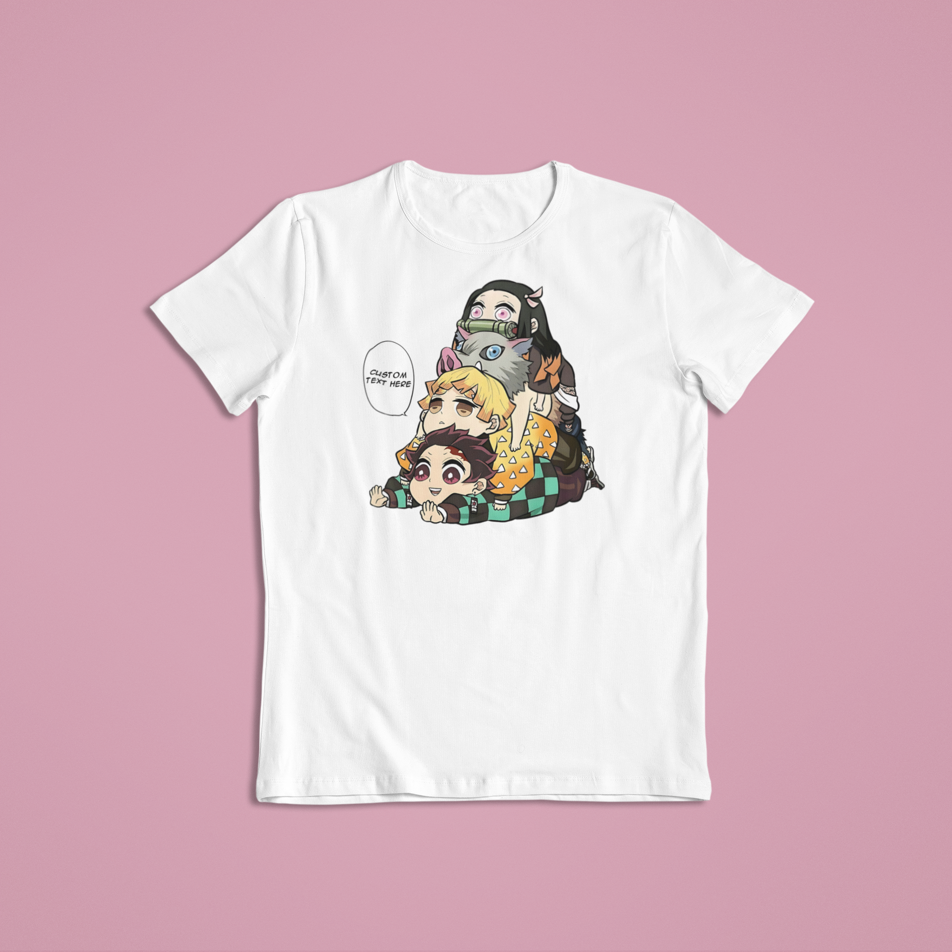 Demon Slayer Chibi: CUSTOM text –  Anime T-Shirt / Hoodie / Sweater | Cool Anime Streetwear