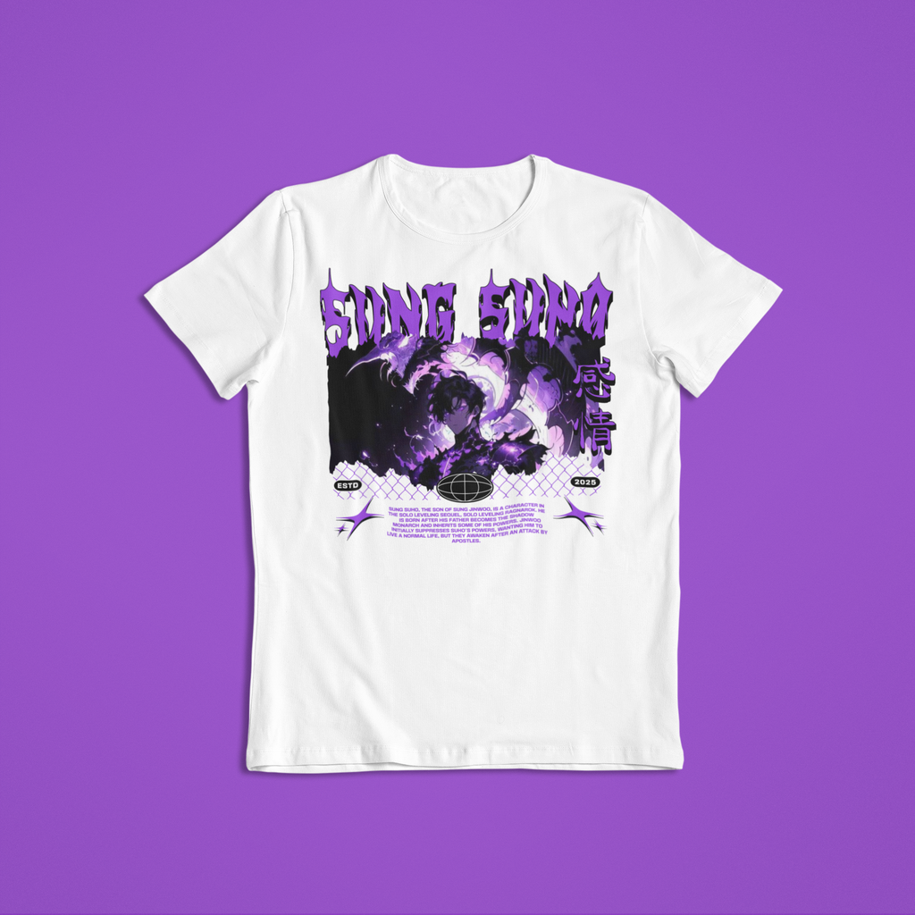 Solo Leveling Ragnarok: Sung Suho Purple Flame –  Anime T-Shirt / Hoodie / Sweater | Cool Anime Streetwear