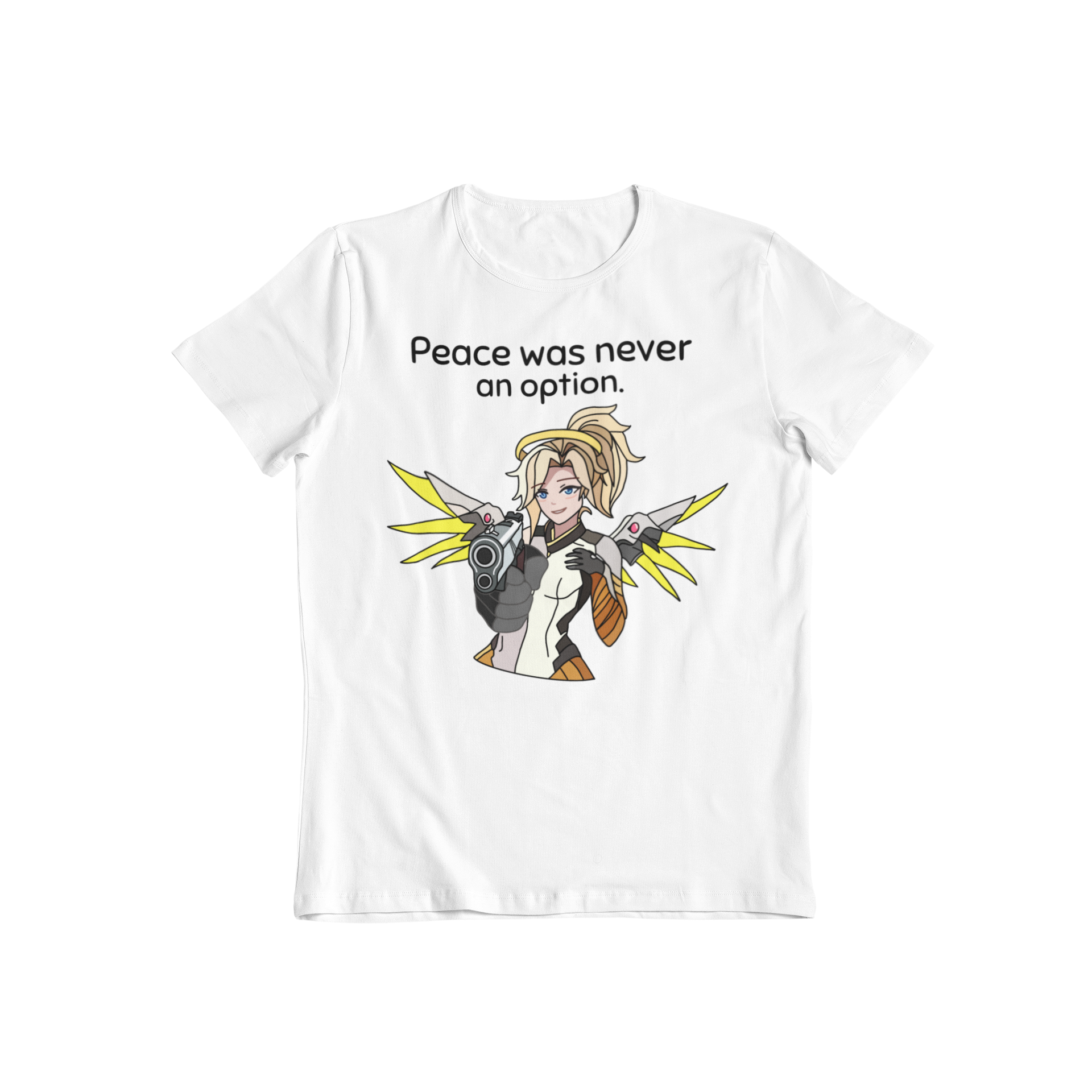Mercy Overwatch: 'Peace was never an option' Funny T-Shirt Mercy T-Shirt / Hoodie / Sweatshirt | Gaming Streetwear