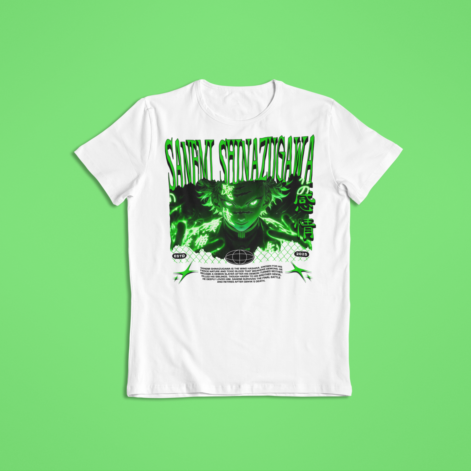 Demon Slayer: Sanemi Shinazugawa –  Anime T-Shirt / Hoodie / Anime Graphic Tee | Sanemi Streetwear