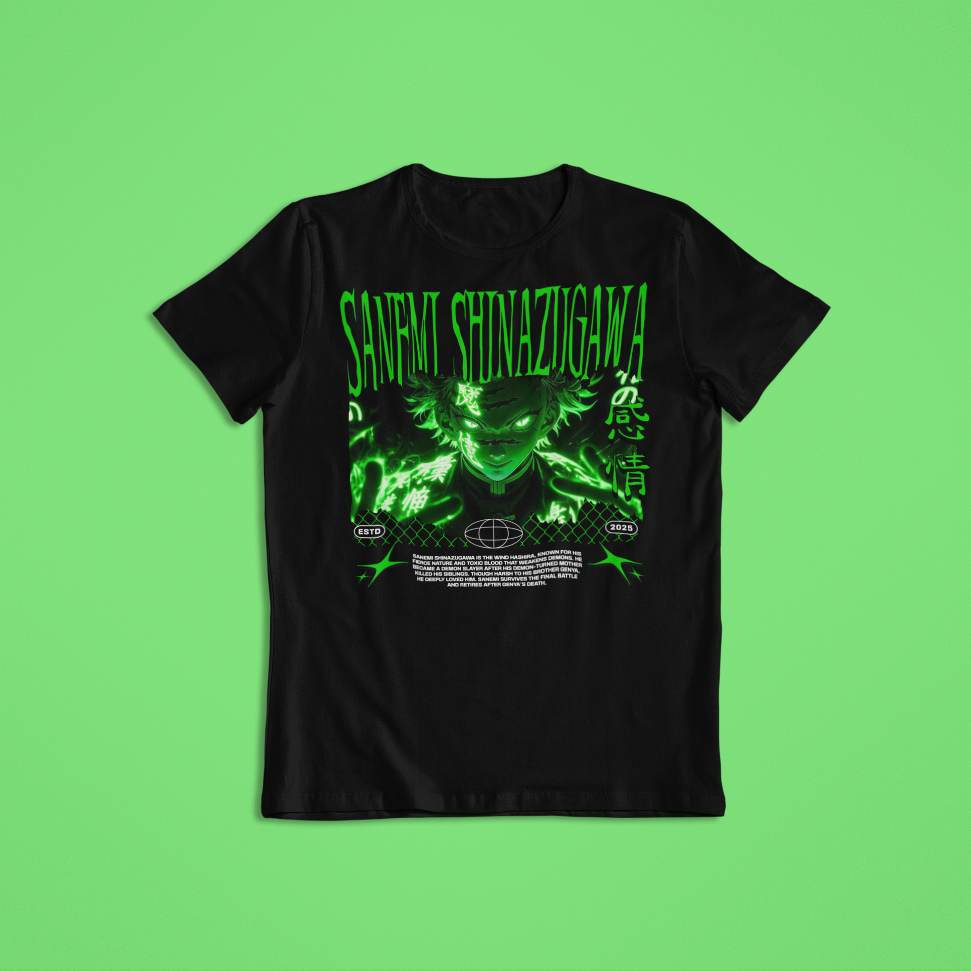 Demon Slayer: Sanemi Shinazugawa –  Anime T-Shirt / Hoodie / Anime Graphic Tee | Sanemi Streetwear