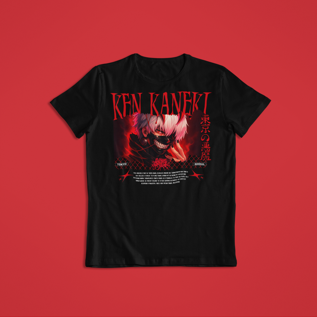 Tokyo Ghoul: Ken Kenaki –  Anime T-Shirt / Hoodie / Ken Kaneki Graphic Tee | Spider Lily themed Tokyo Ghoul Kaneki Streetwear