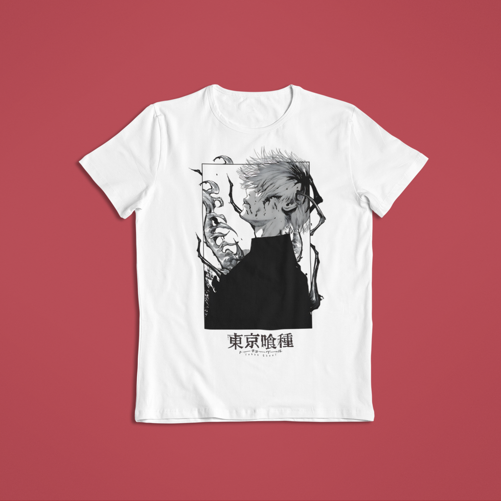 Tokyo Ghoul: Ken Kaneki – Front and Back Anime y2k T-Shirt / Hoodie / Sweater | Cool Anime Cyber Streetwear