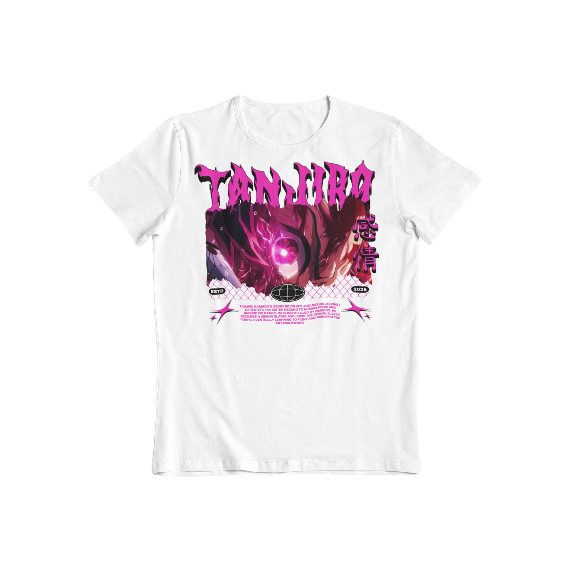 Demon Slayer: Tanjiro Kamado Pink Glow –  Anime T-Shirt / Hoodie / Sweater | Cool Anime Streetwear