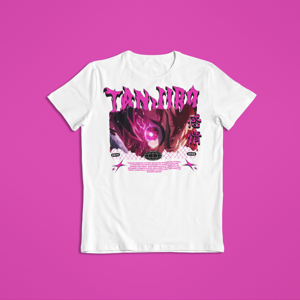 Demon Slayer: Tanjiro Kamado Pink Glow –  Anime T-Shirt / Hoodie / Sweater | Cool Anime Streetwear