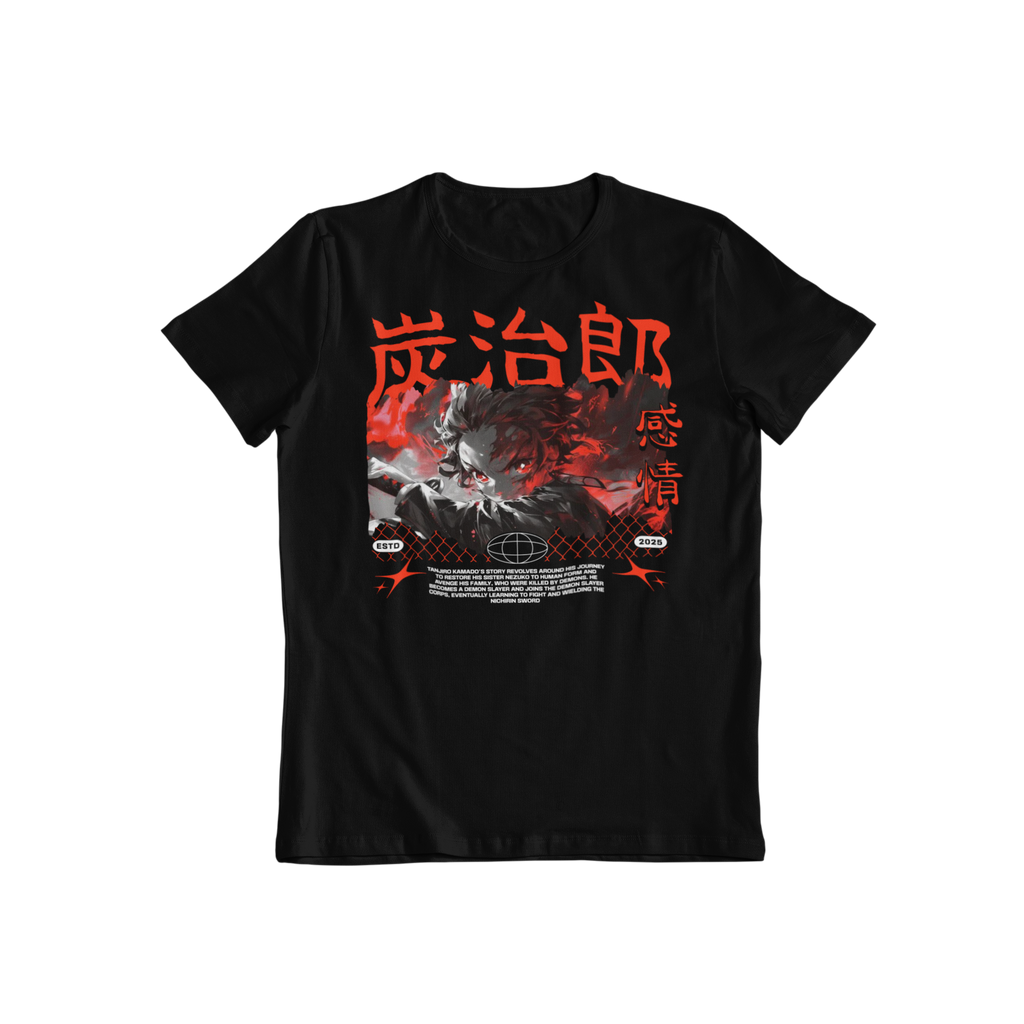 Demon Slayer: Tanjiro Kamado Red Flame –  Anime T-Shirt / Hoodie / Sweater | Cool Anime Streetwear