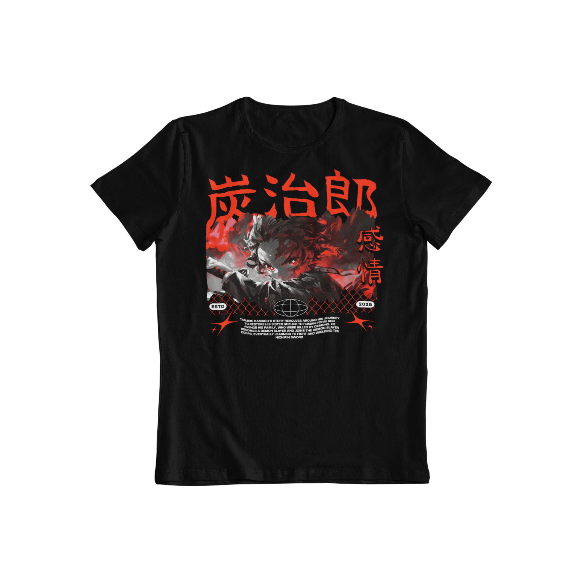 Demon Slayer: Tanjiro Kamado Red Flame –  Anime T-Shirt / Hoodie / Sweater | Cool Anime Streetwear