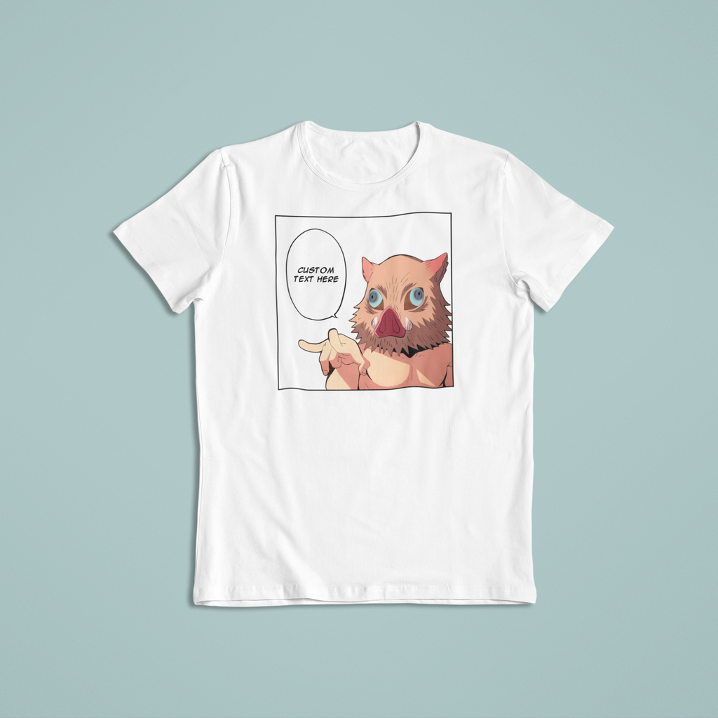 Demon Slayer Inosuke Hashibira: CUSTOM text –  Funny Anime T-Shirt / Hoodie / Sweater | Cool Cute Anime Streetwear