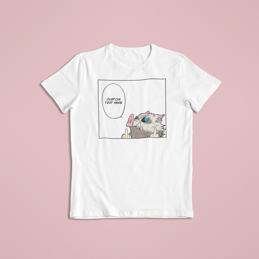 Demon Slayer Inosuke Hashibira: CUSTOM text –  Funny Anime T-Shirt / Hoodie / Sweater | Cool Cute Anime Streetwear